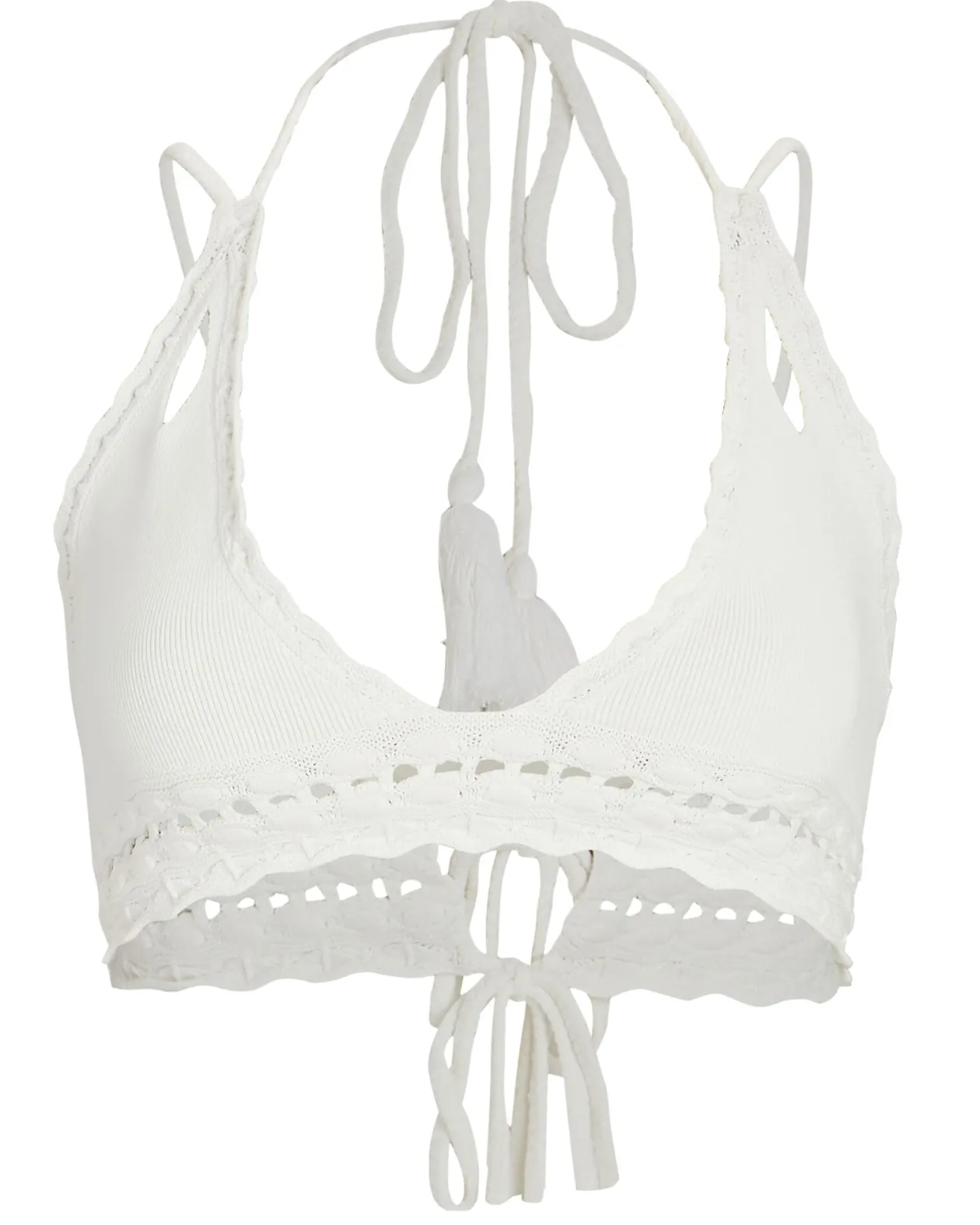 Alexis Buras Knit Bralette in White