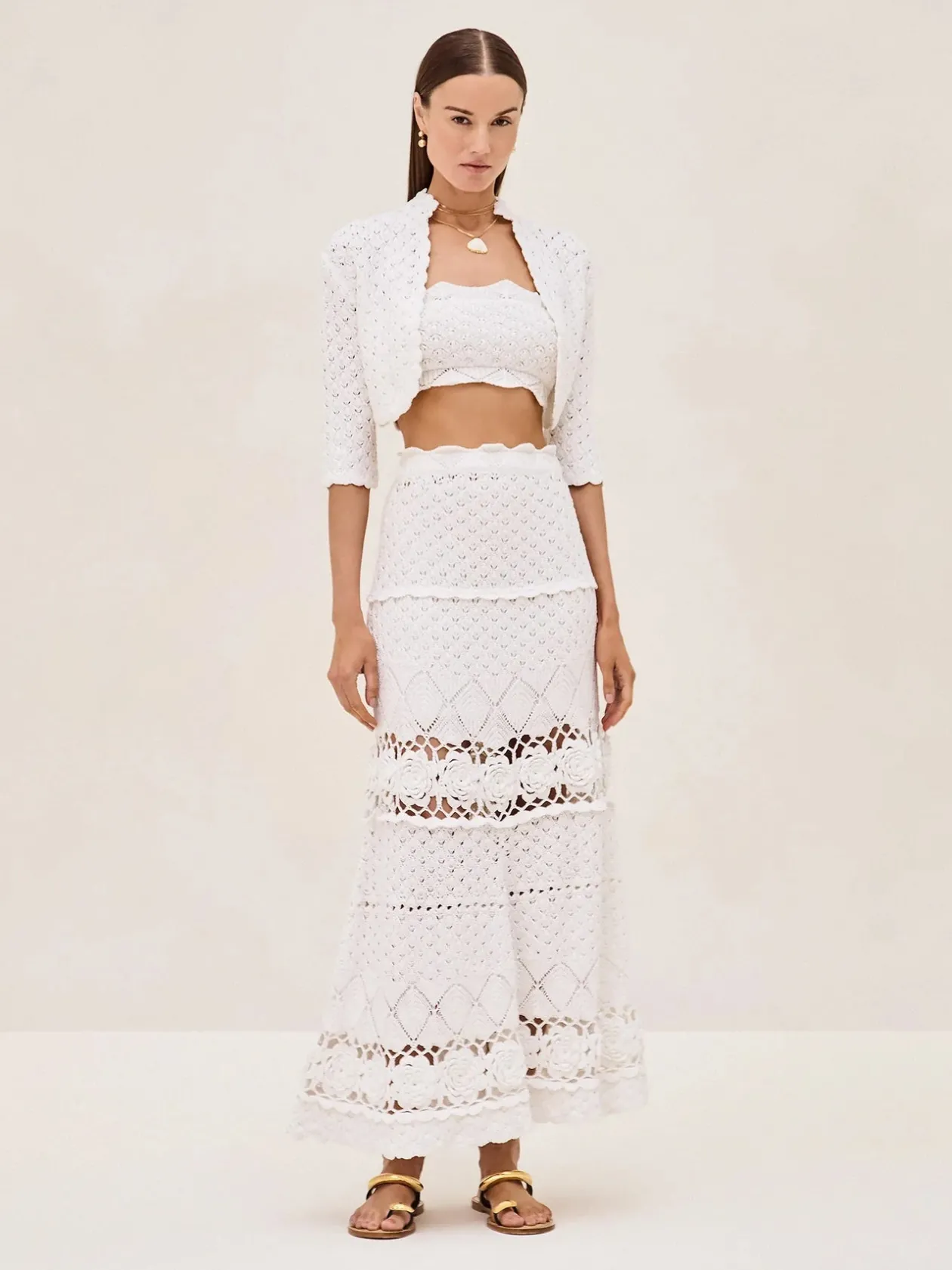 Alexis Jana Crochet Maxi Skirt