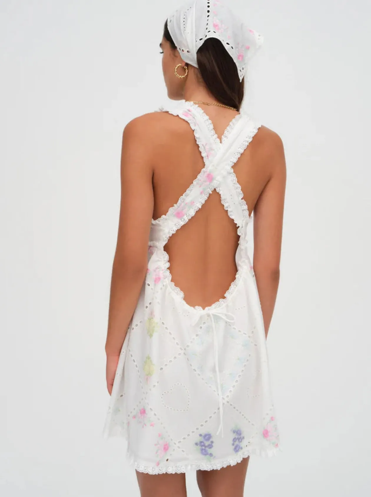 Andrea Embroidered Mini Dress