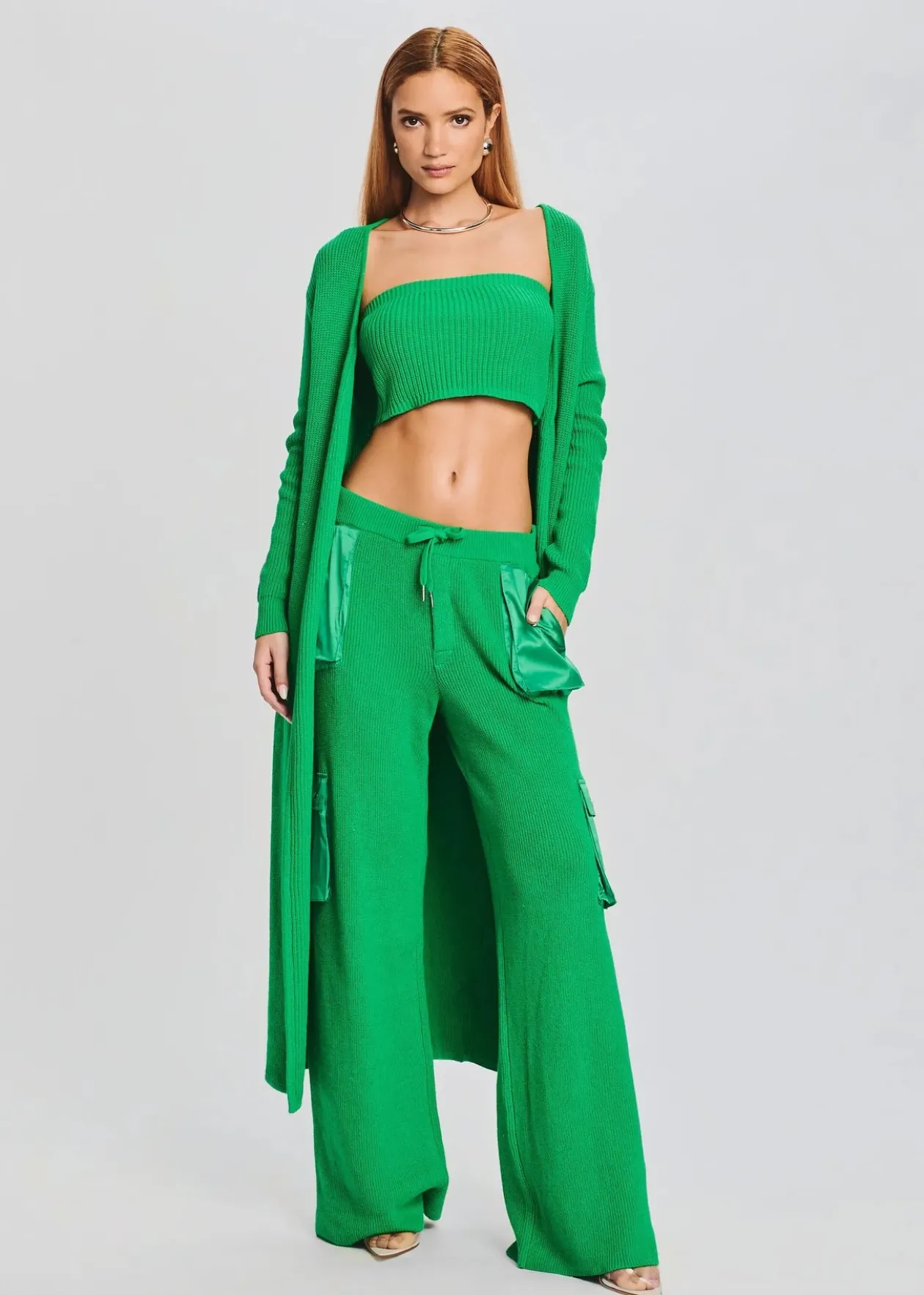 Barra Knit Bandeau in Kelly Green