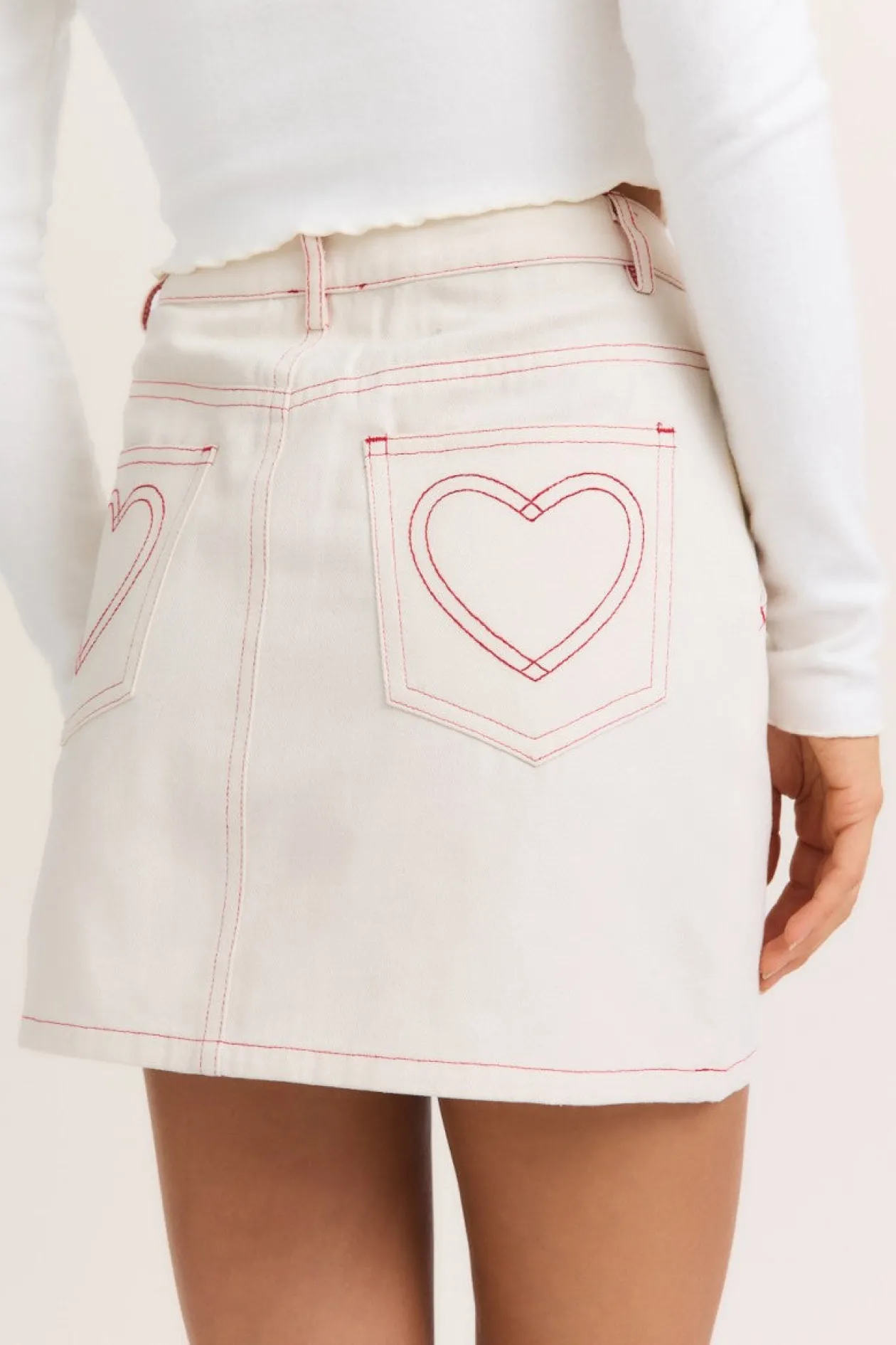Be My Lover Embroidered Mini Skirt