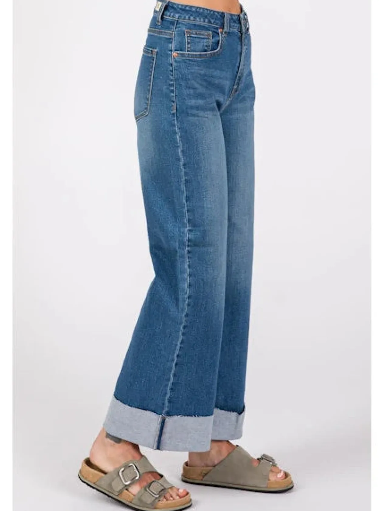 Bianca A-Line Wide Cuff Jean