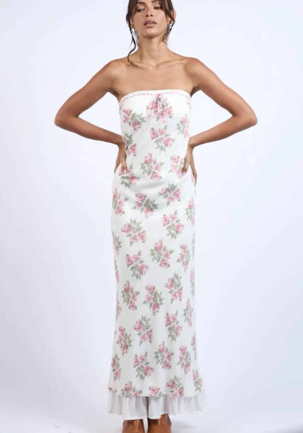 Bisous Ruffle Hem Maxi Dress