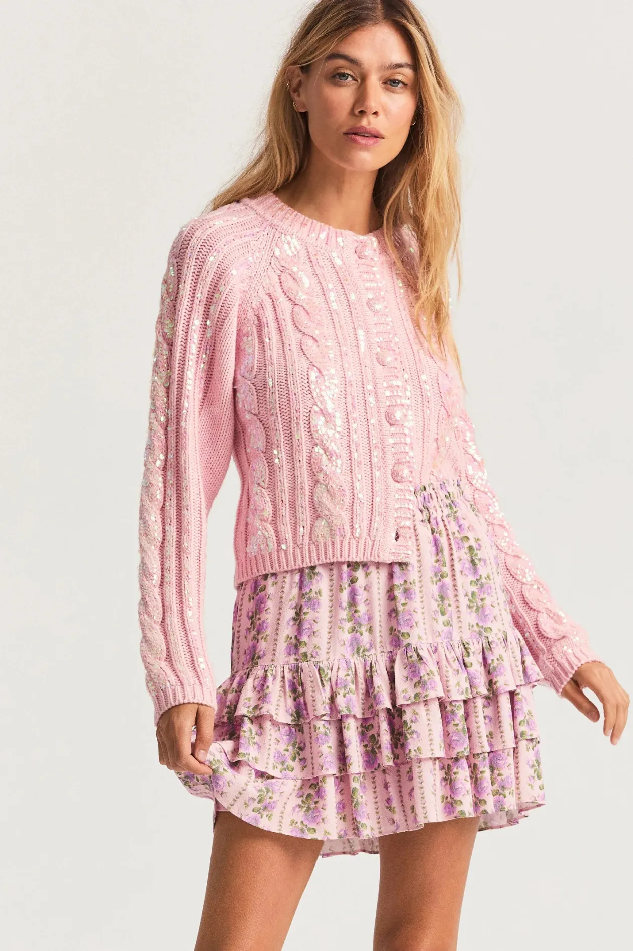 Bitsy Mini Skirt in Blushing Pink