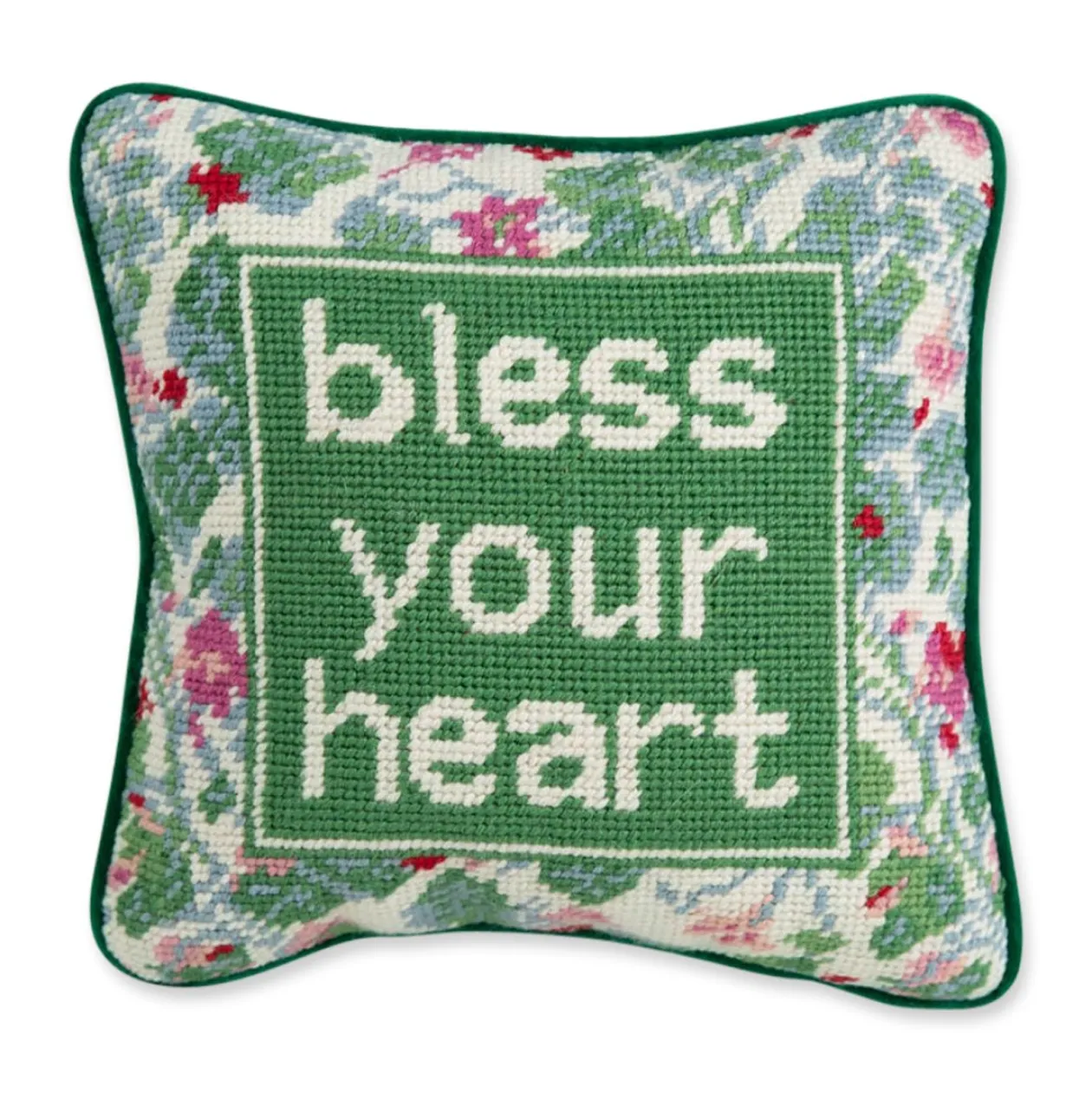 Bless Your Heart Needlepoint Pillow
