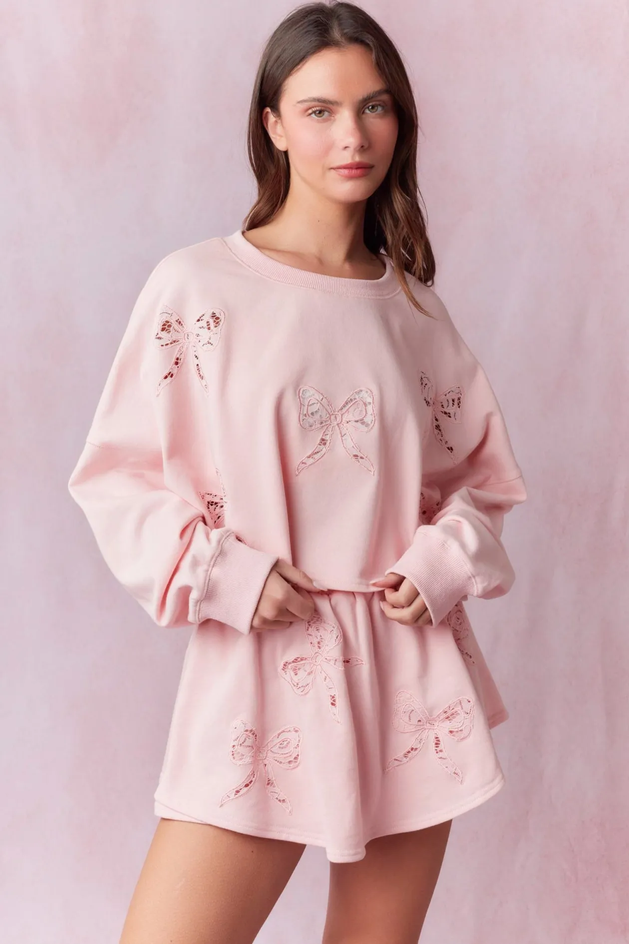 bows_of_lace_french_terry_2.webp Bows of Lace French Terry Skort