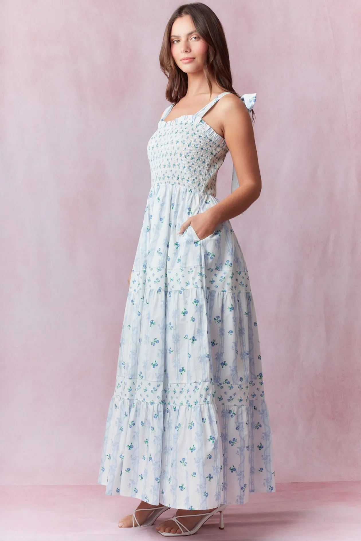 Charlotte Floral Poplin Maxi Dress