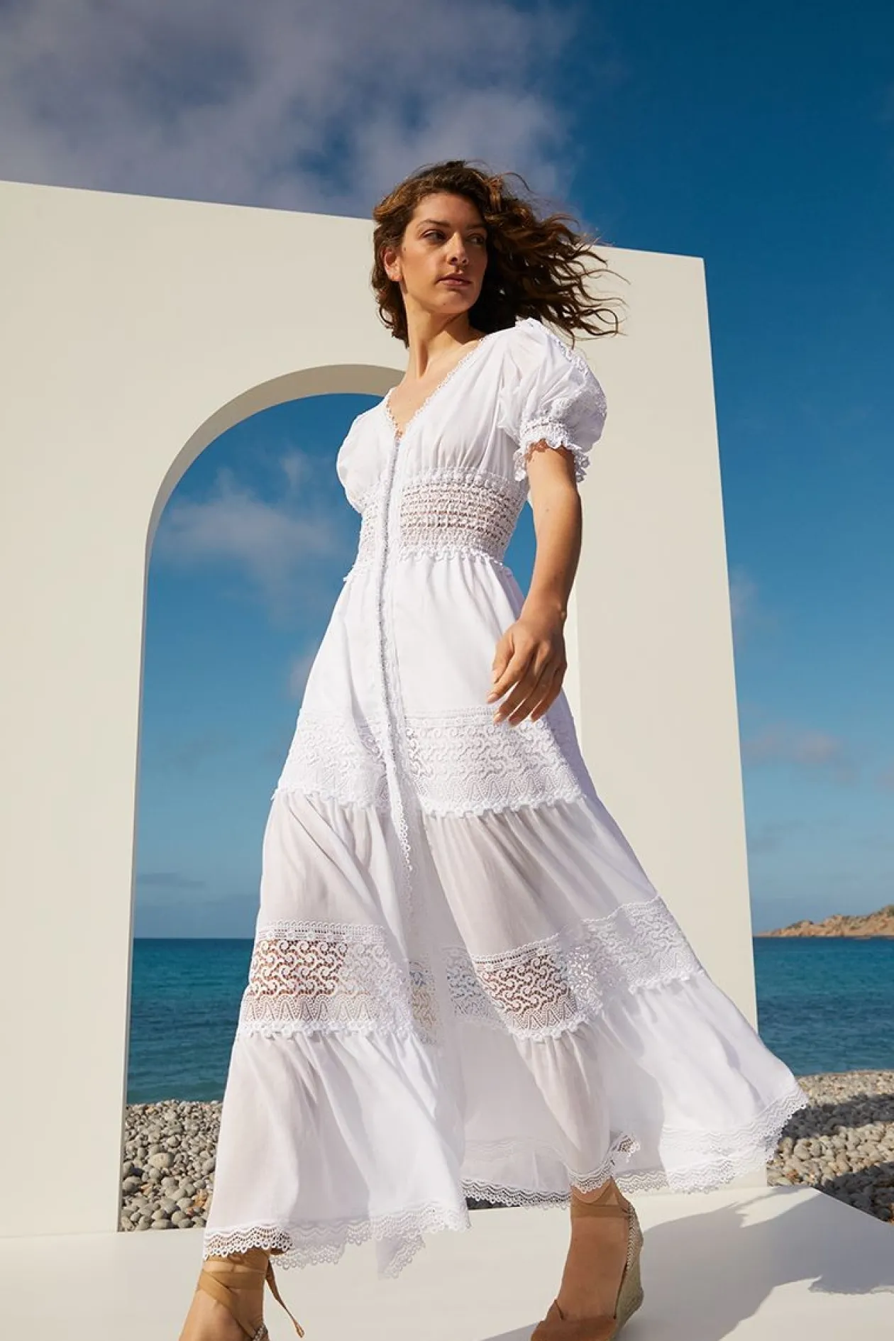 Charo Ruiz Ibiza Clemence Maxi Dress in White