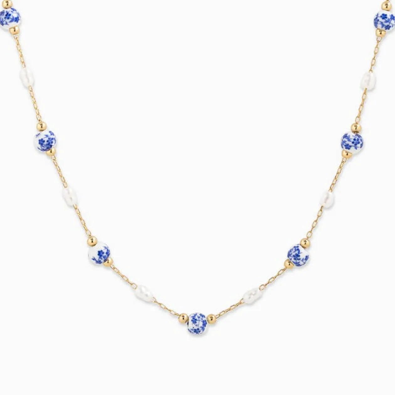 Chinoiserie & Pearls Necklace