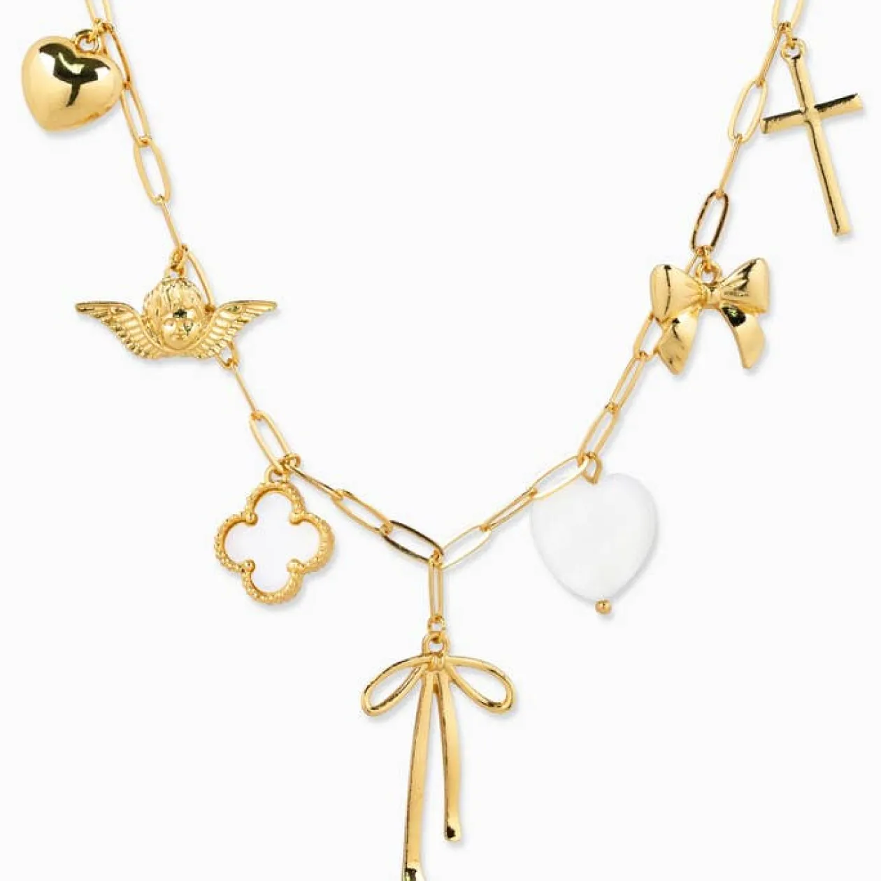 Chunky Bow Charm Necklace