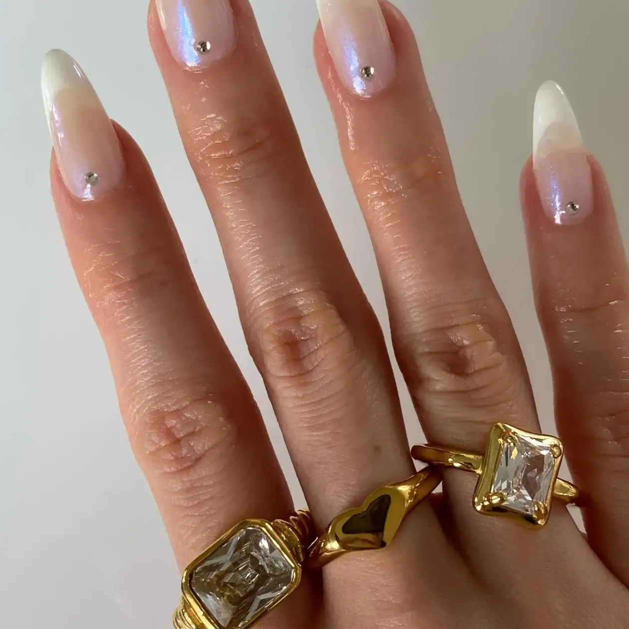 Crystal Croissant Ring