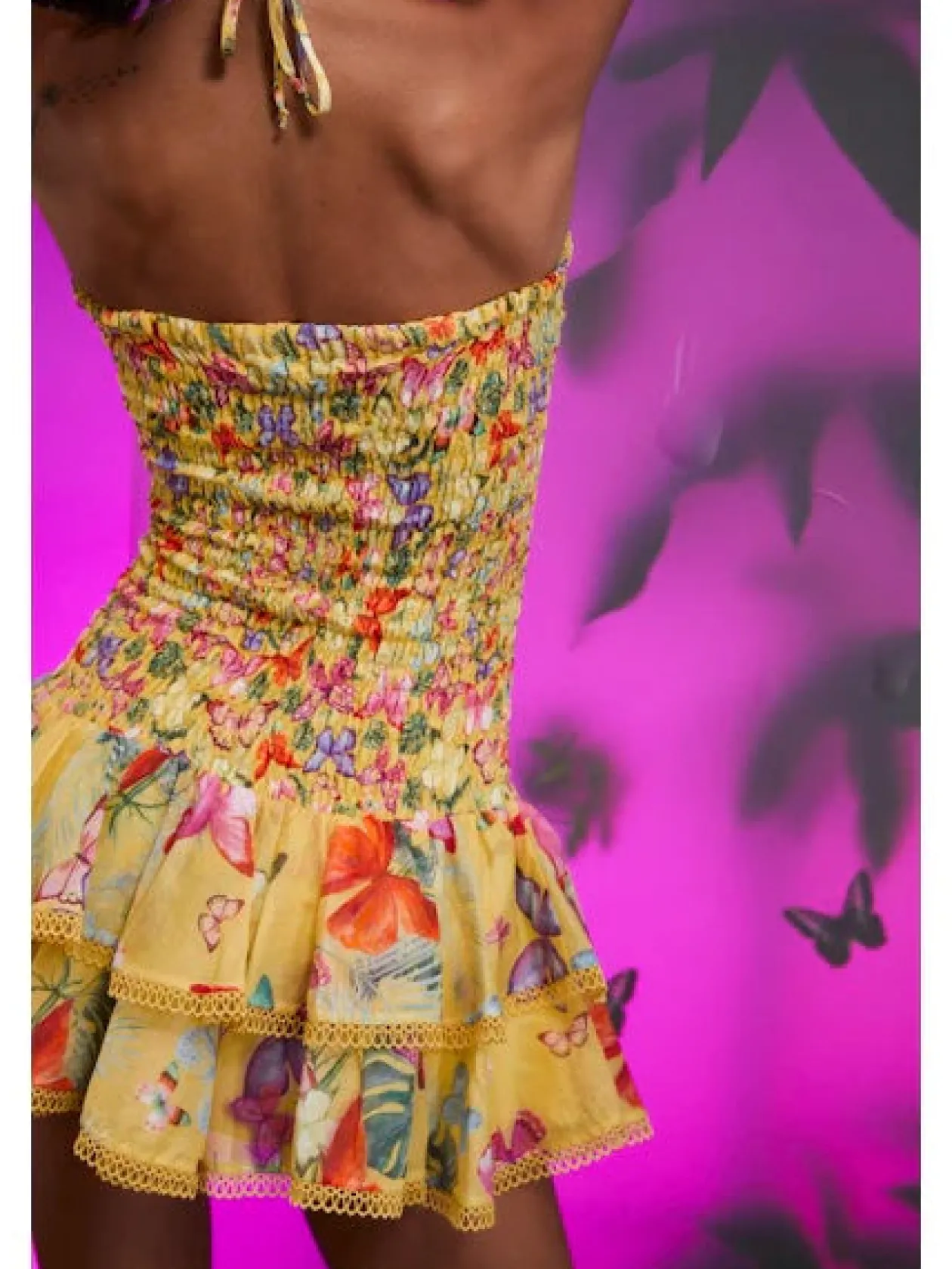 Cusia Dress in Yellow Borbo