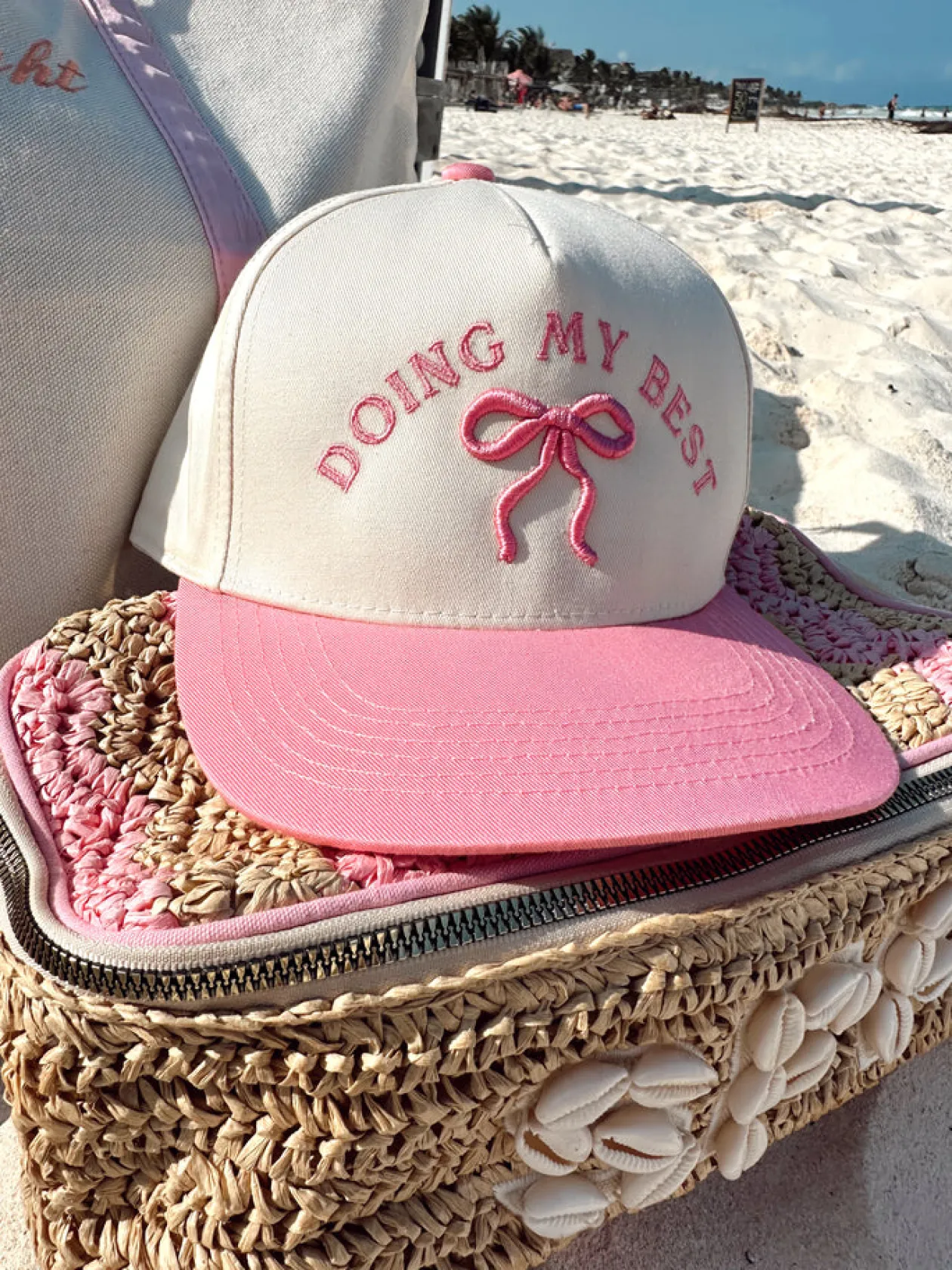 Doing My Best Pink Vintage Trucker Hat