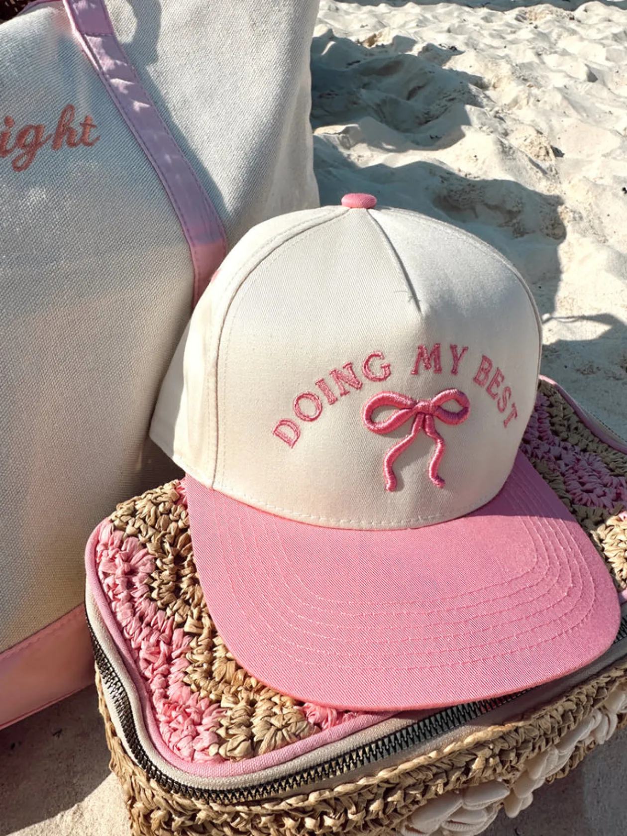 Doing My Best Pink Vintage Trucker Hat