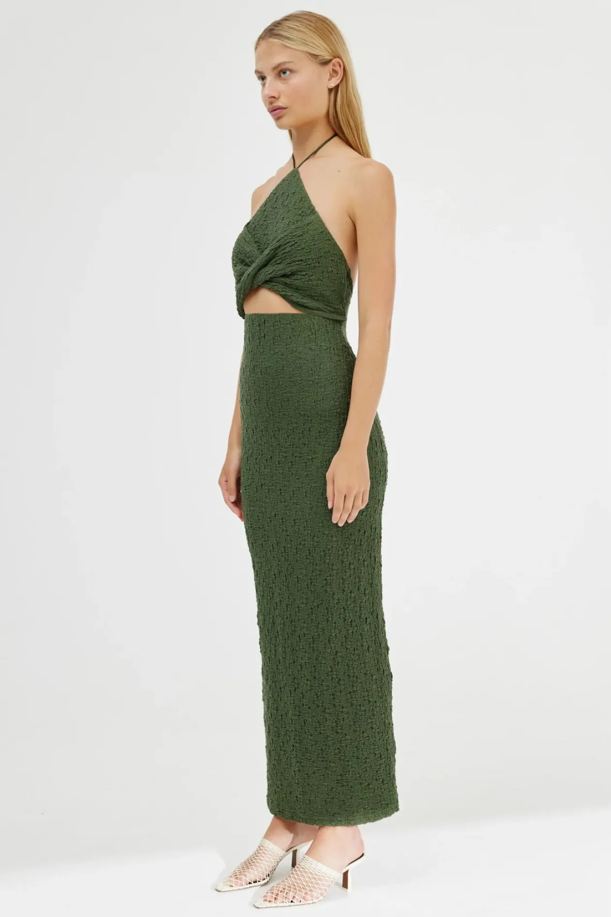 Esma Halter Dress in Forest