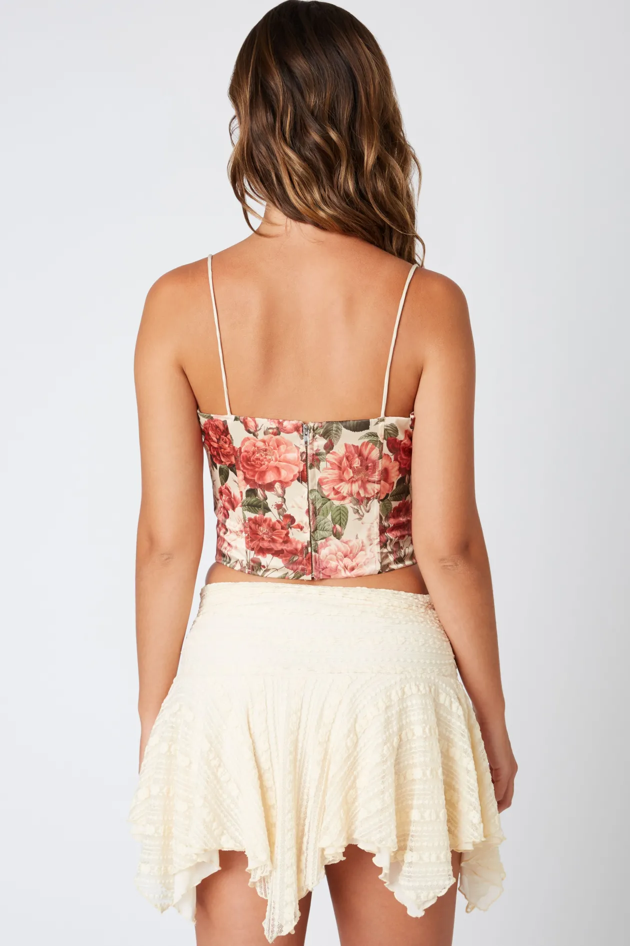 floral_print_lace_up_cors_3.webp Floral Print Lace Up Corset Top