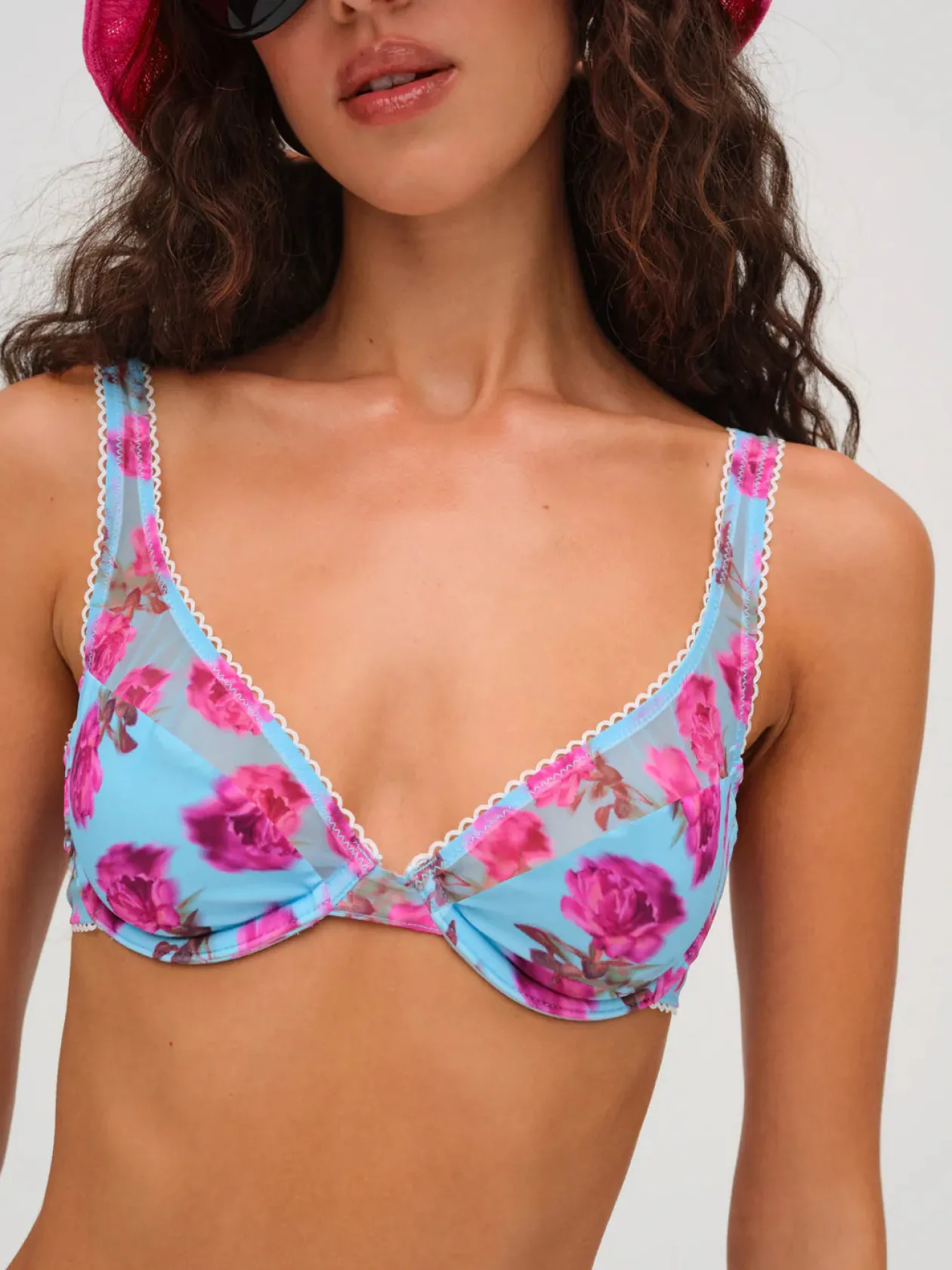 Floral Stems Underwire Bikini Top