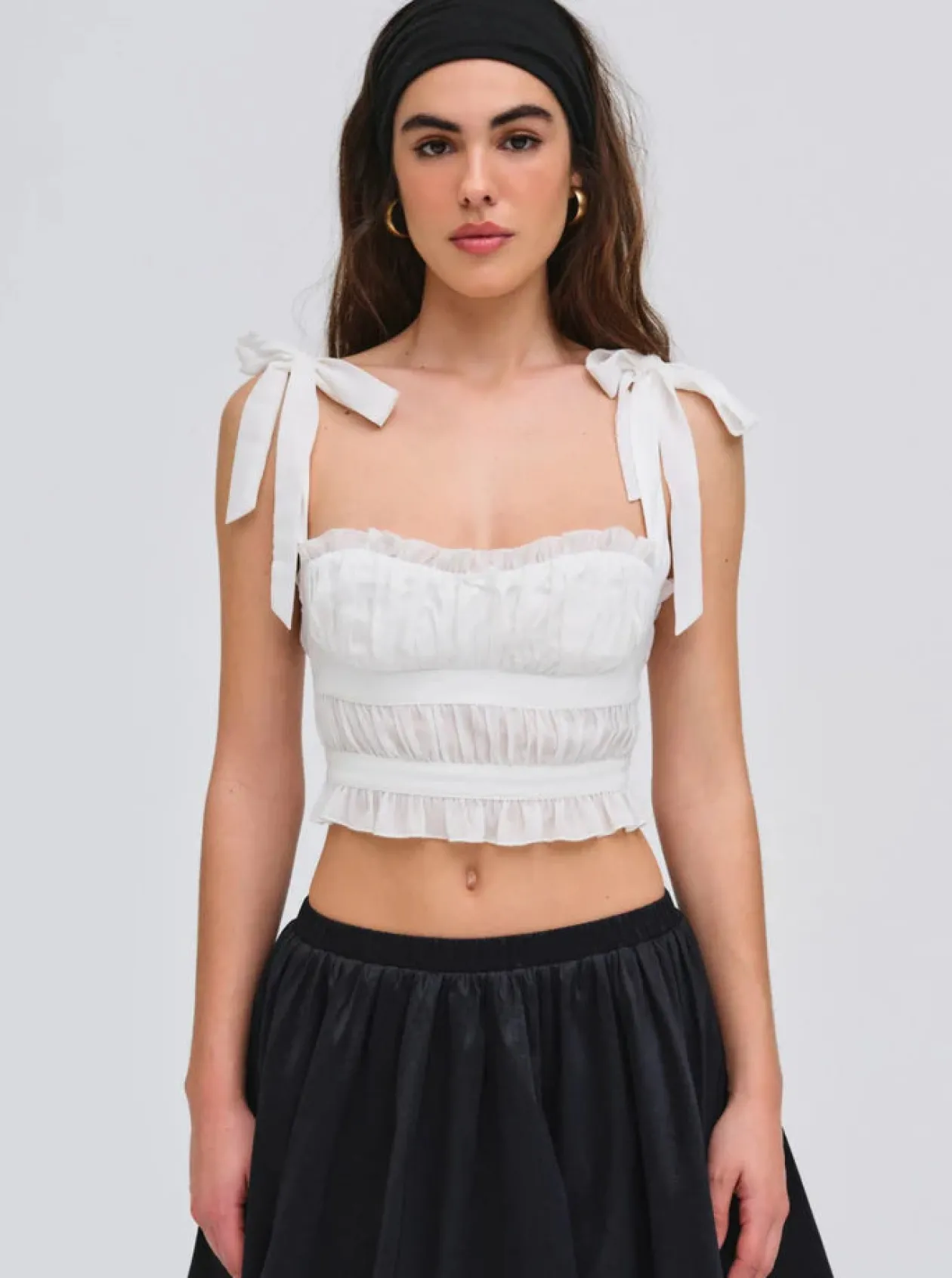 For Love & Lemons Chantilly Crop Top