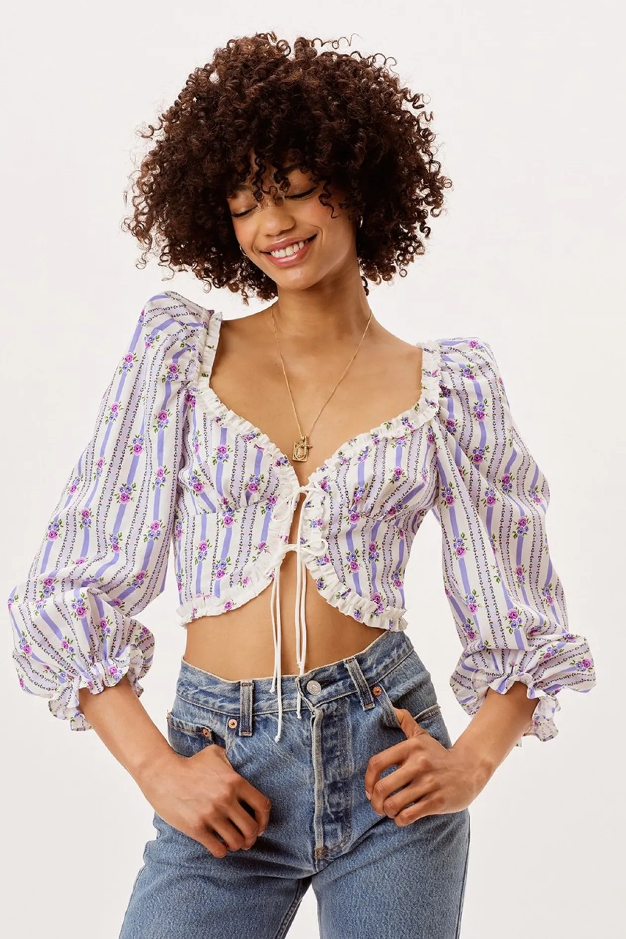 For Love & Lemons Dahlia Crop Top