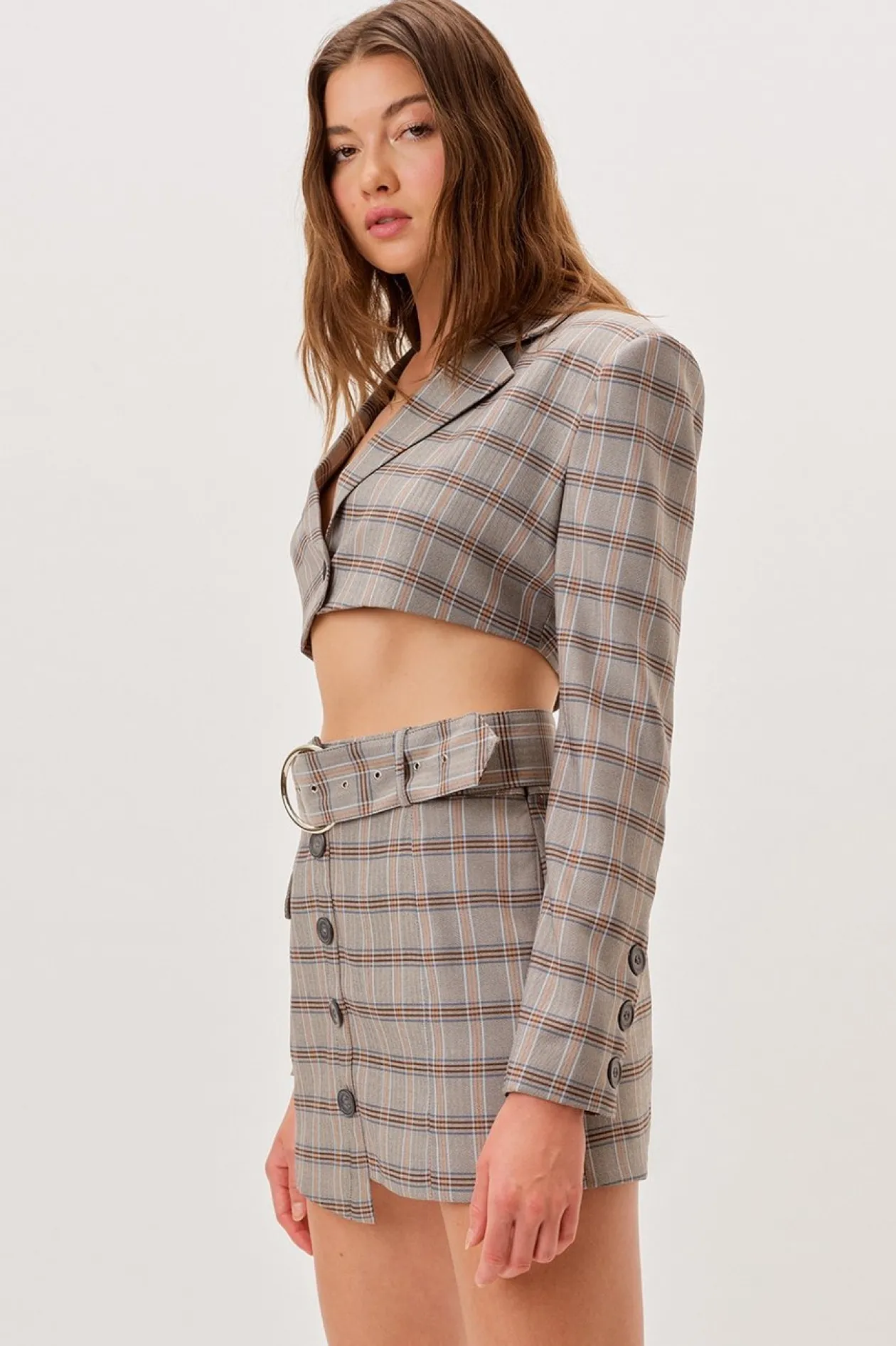 for_love__lemons_kym_mini_2.webp For Love & Lemons Kym Mini Skirt in Grey