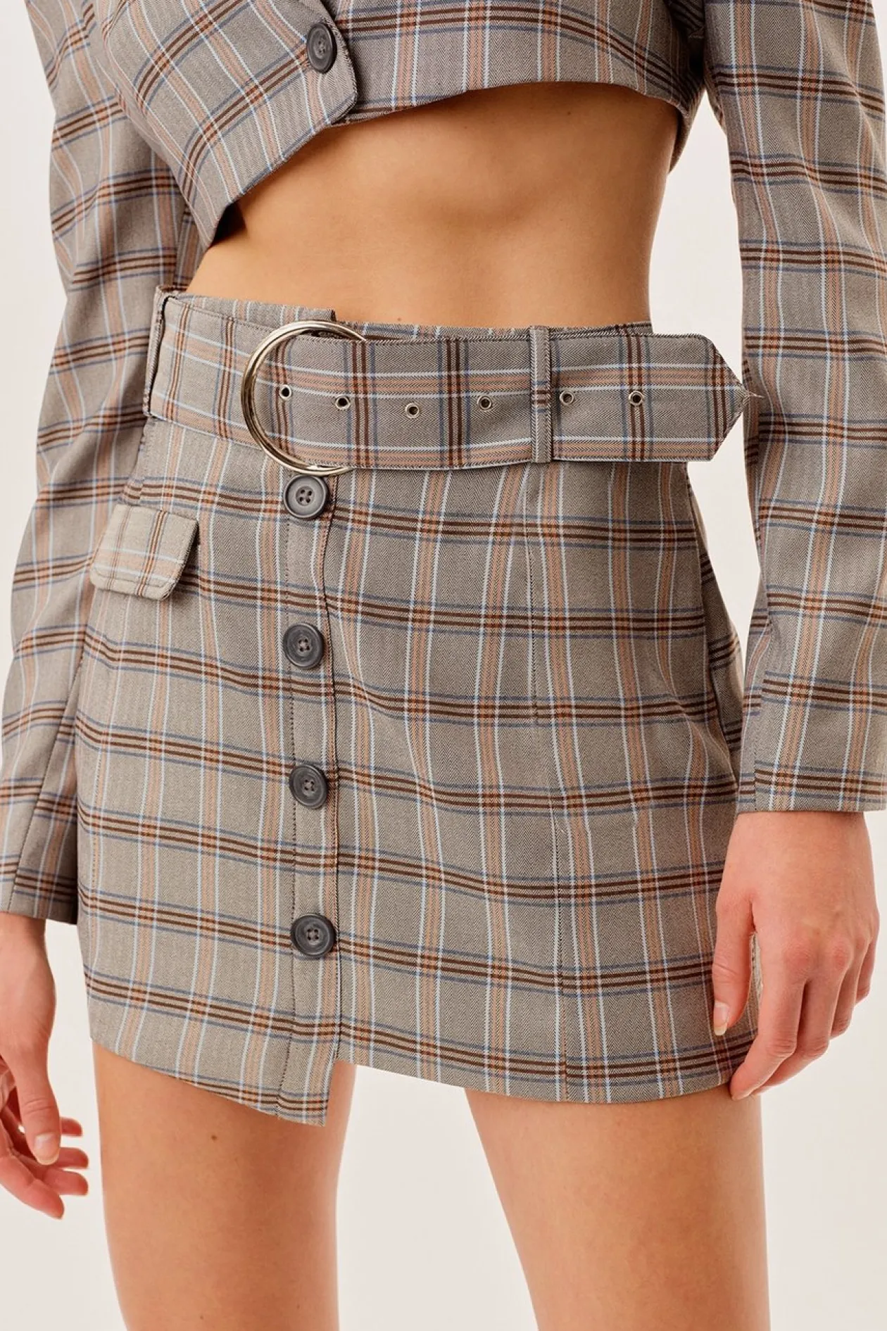 for_love__lemons_kym_mini_3.webp For Love & Lemons Kym Mini Skirt in Grey