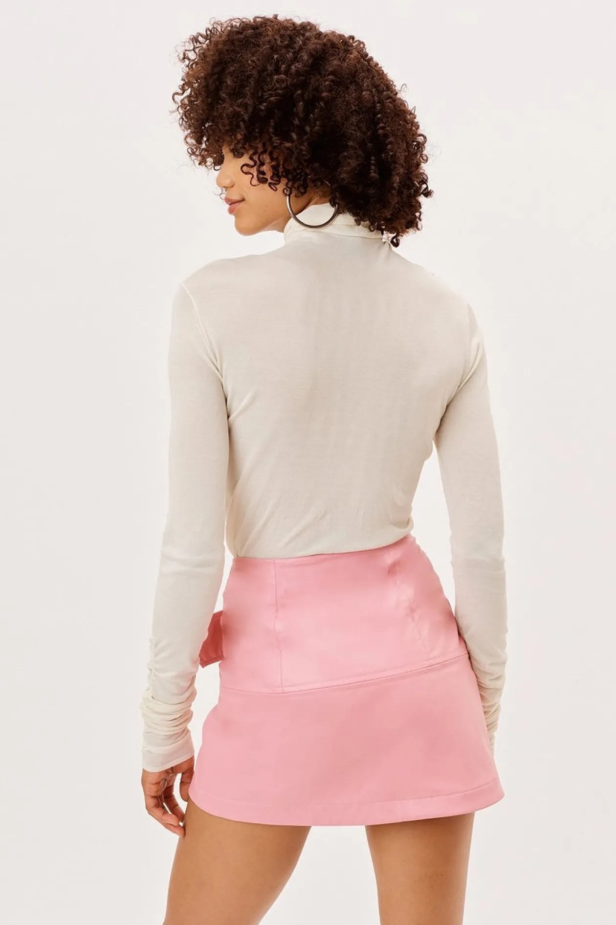 For Love & Lemons Talia Mini Skirt in Pink