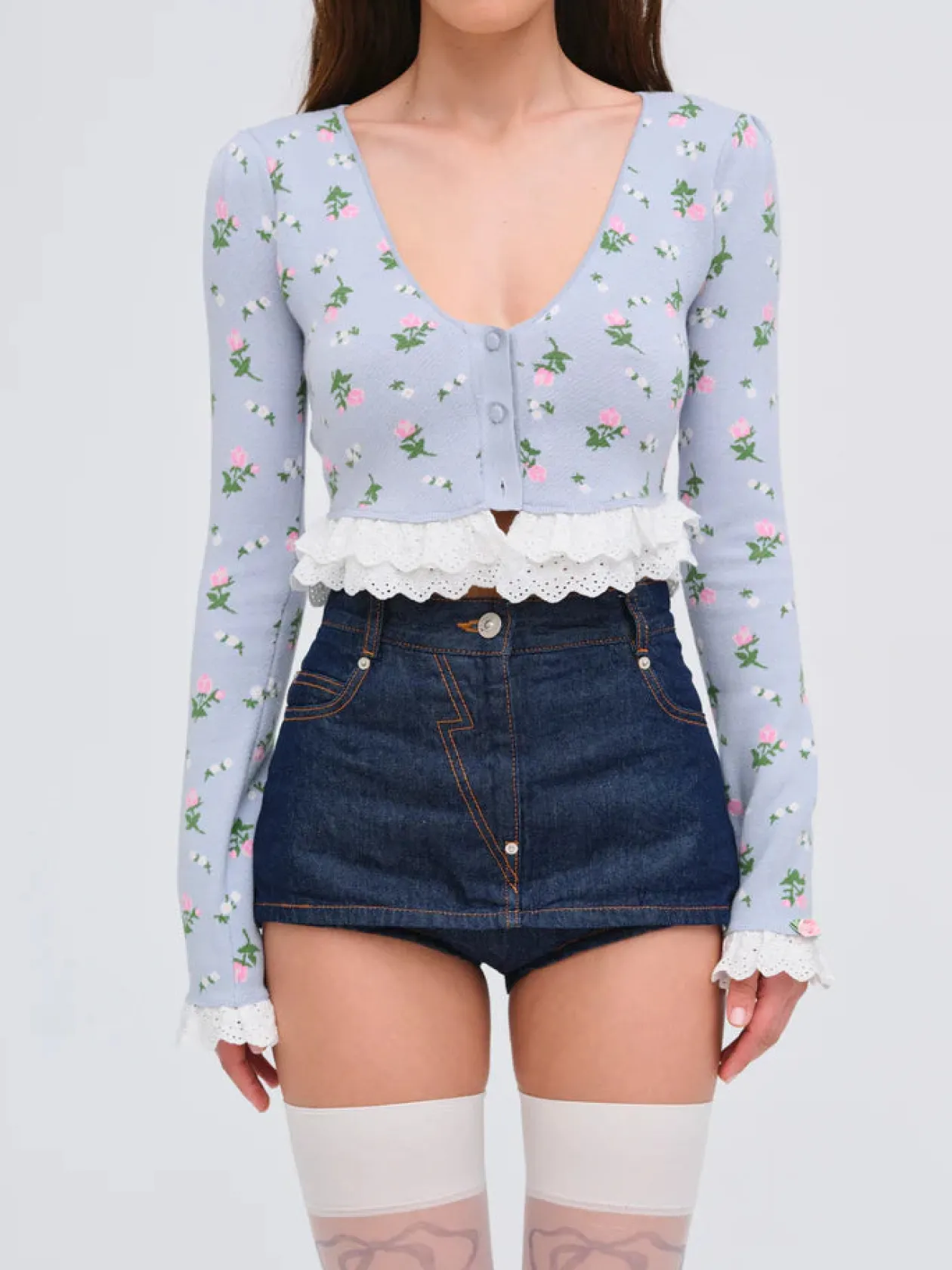For Love and Lemons Amalia Knit Cardigan