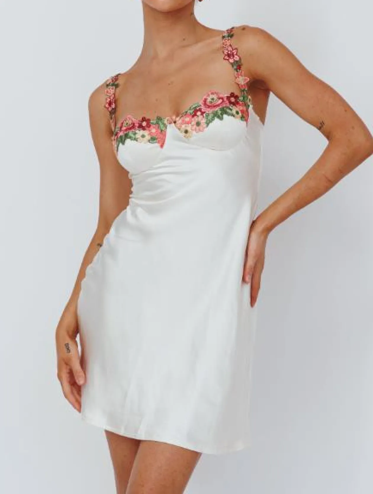 Forest Fairy Embroidered Mini Dress