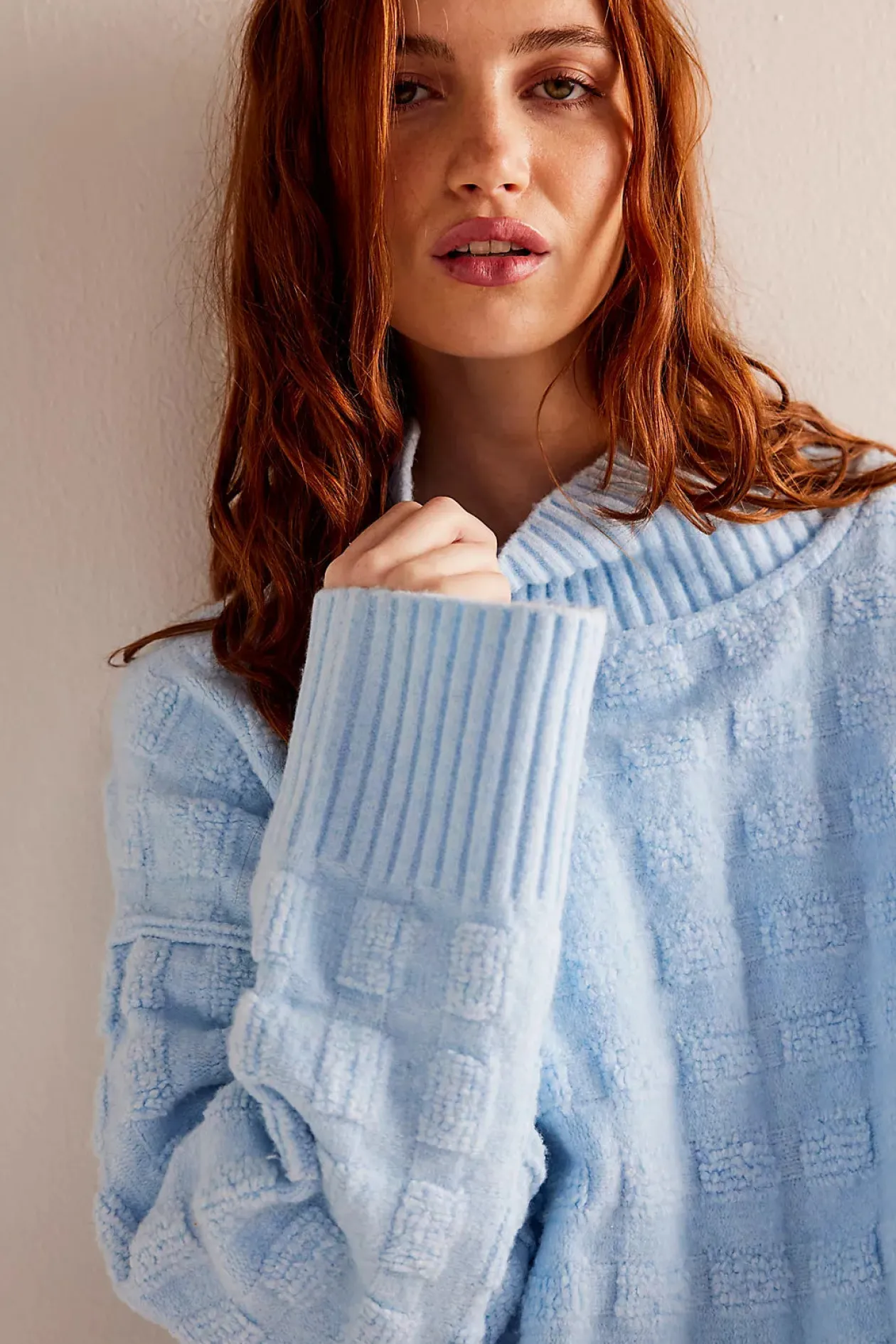 free_people_care_fp_soul__2.webp Free People Care FP Soul Searcher Mock Neck Sweater in Angel Falls Heather