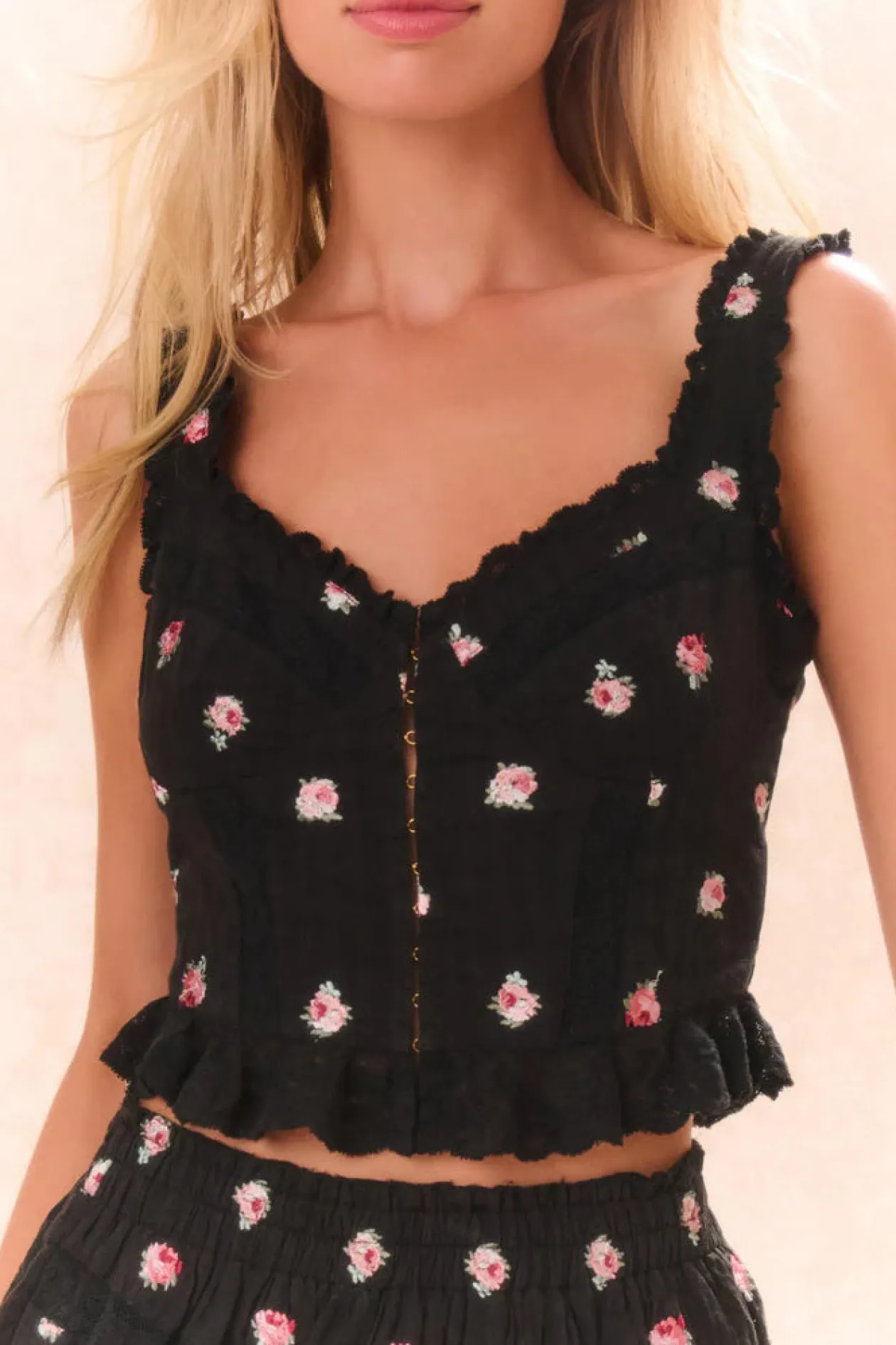 Galette Embroidered Floral Top