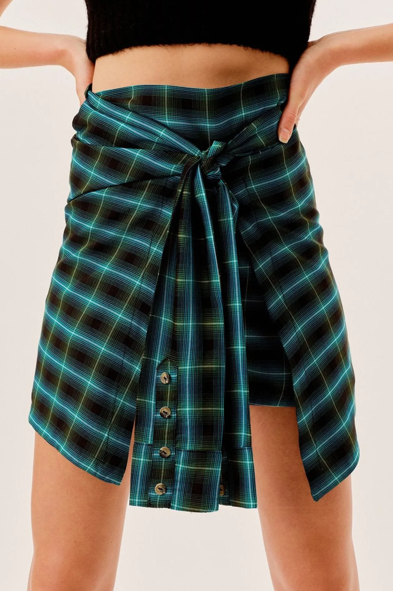 Gwen Wrap Skirt in Green