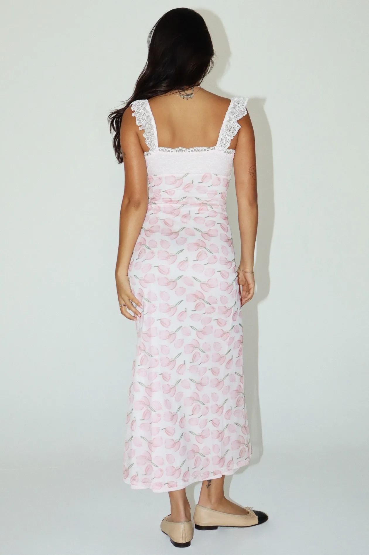 Kiss on the Tulips Midi Dress