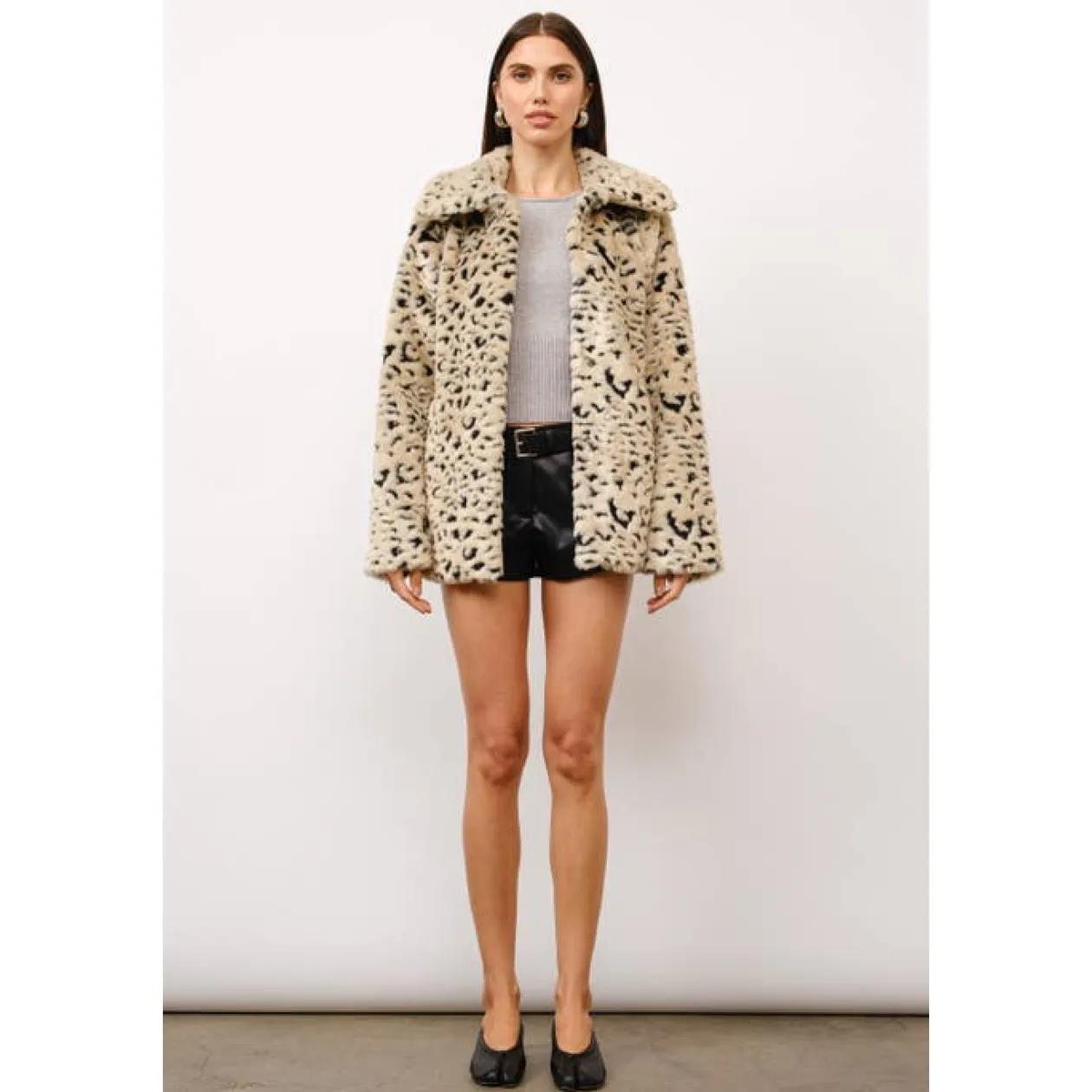 Leopard Faux Fur Coat