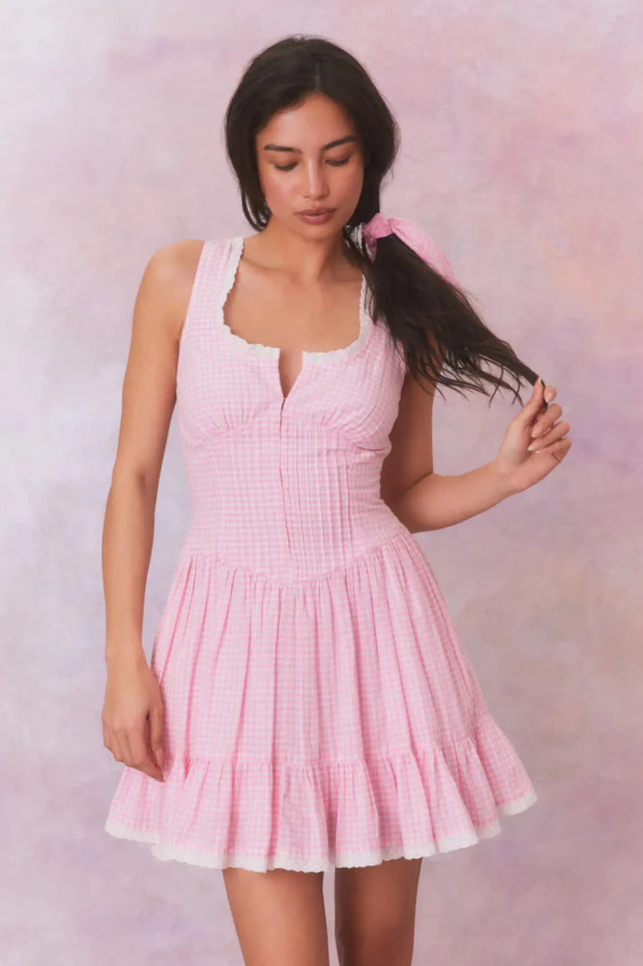 Loveshackfancy Cerrone Dress in Sunkissed Rose