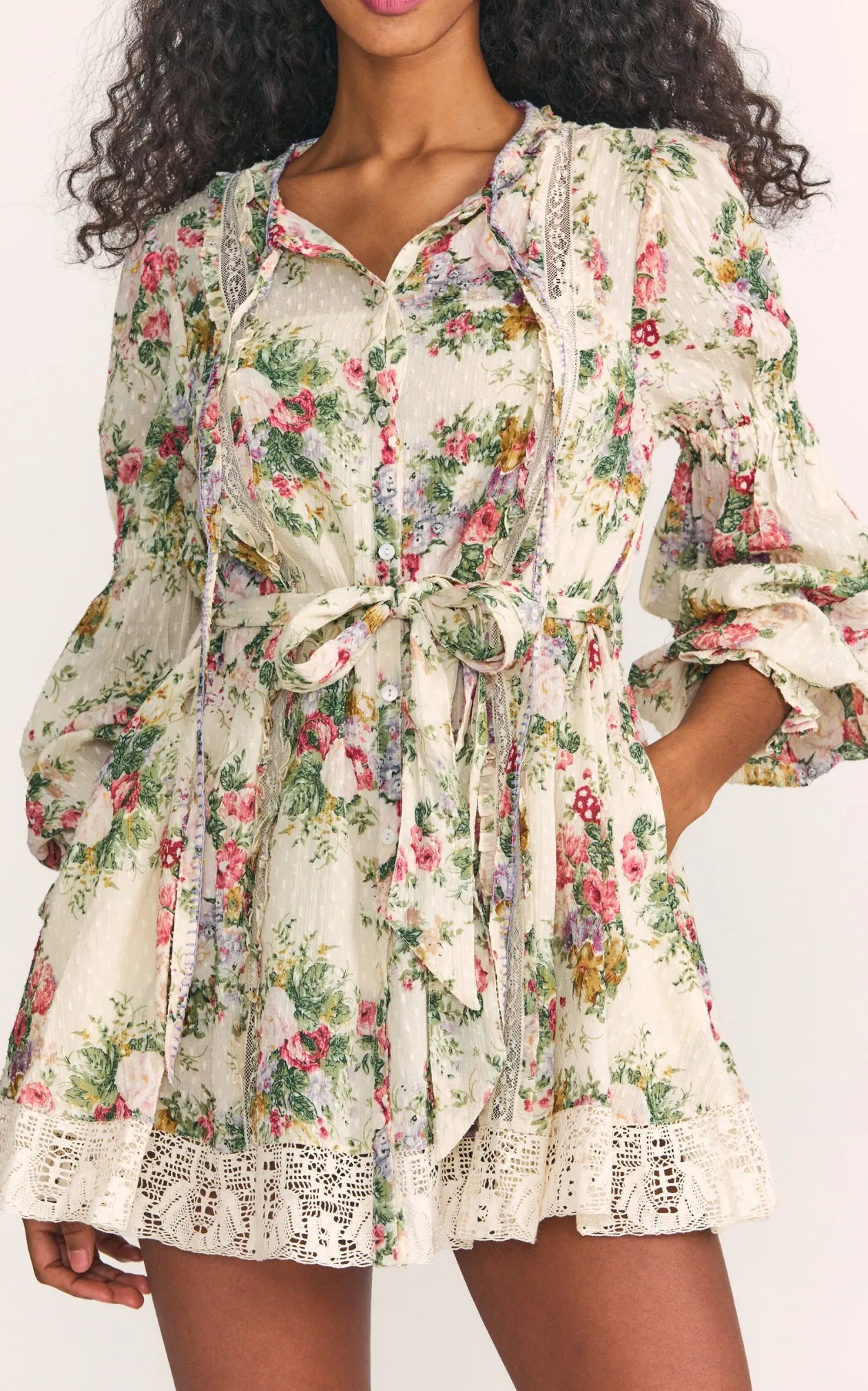 Loveshackfancy Fria Floral Cotton Mini Dress
