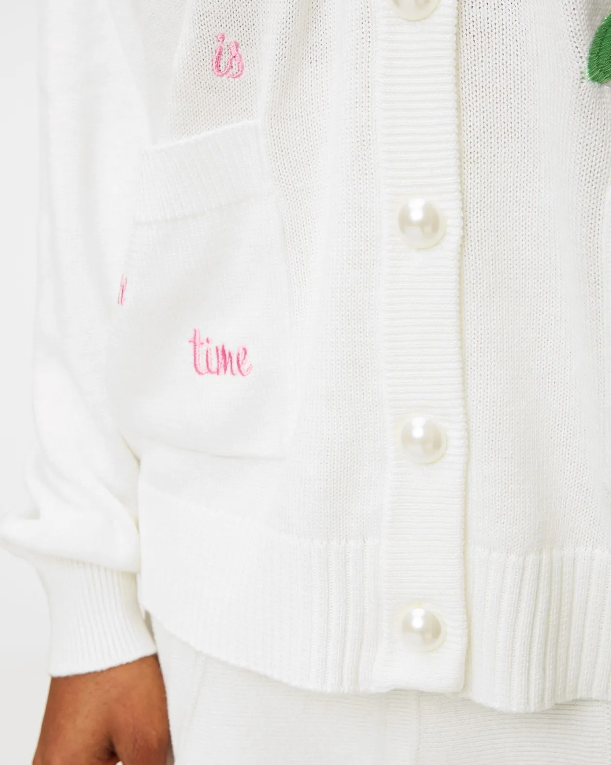 Loveshackfancy Jura Cardigan in Tennis White