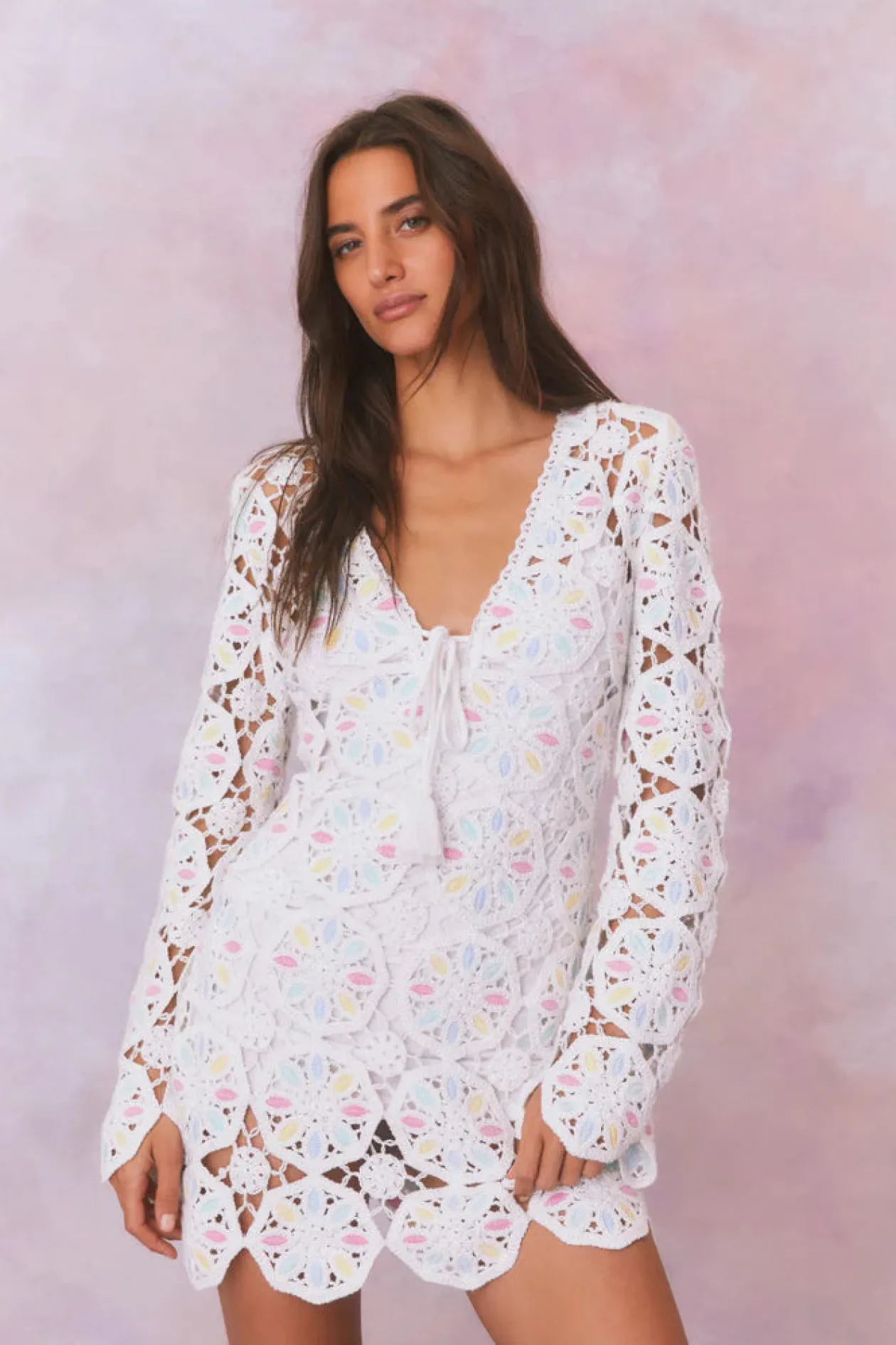 Loveshackfancy Poemes Dress in Garden Petals Multi