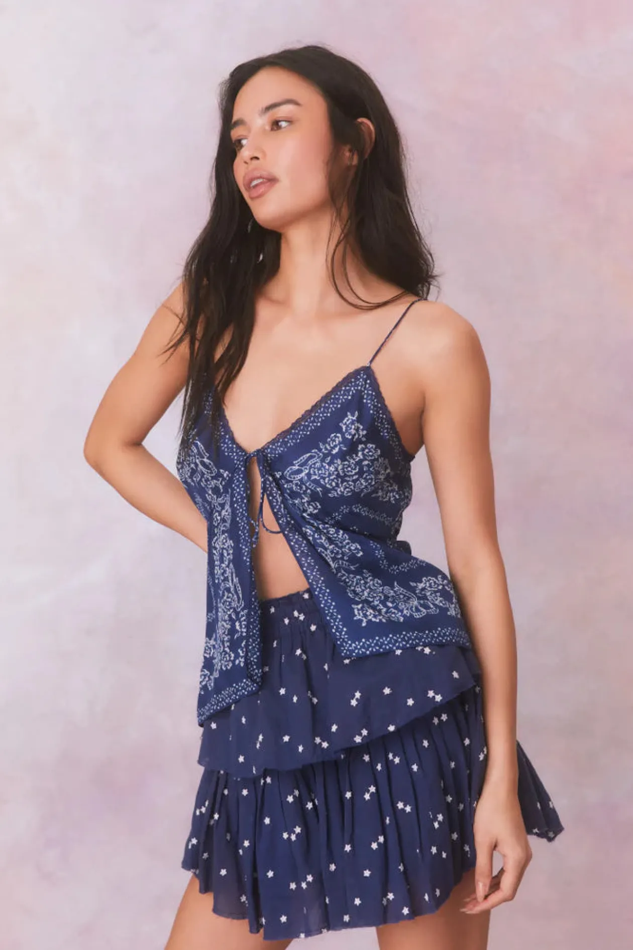 loveshackfancy_ruffle_min_2-1.webp Loveshackfancy Ruffle Mini Skirt in Navy Nightfall