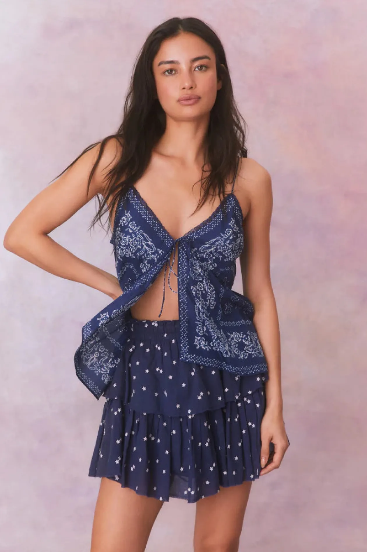 loveshackfancy_ruffle_min_3-1.webp Loveshackfancy Ruffle Mini Skirt in Navy Nightfall