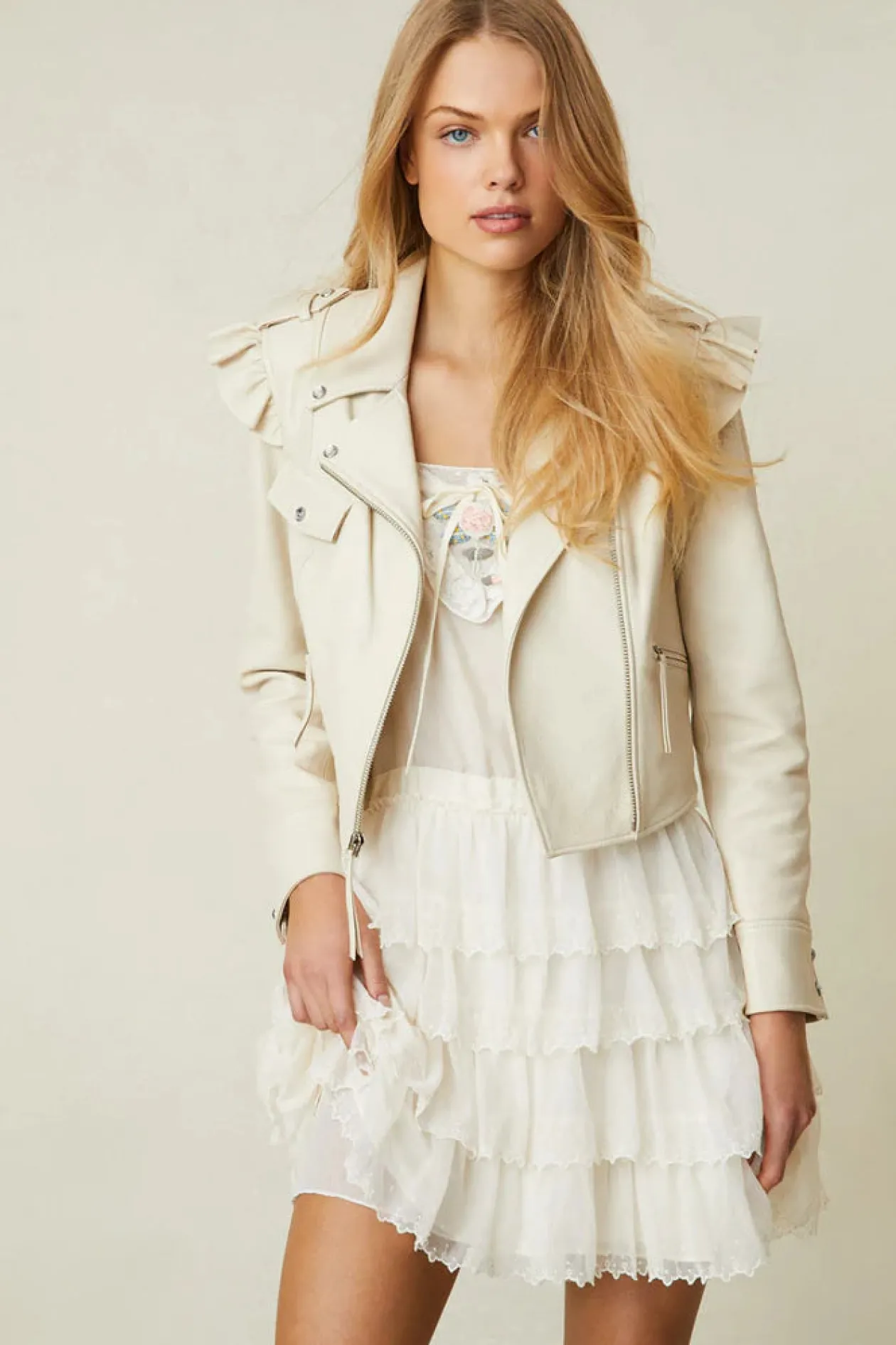 Loveshackfancy Torrez Leather Jacket