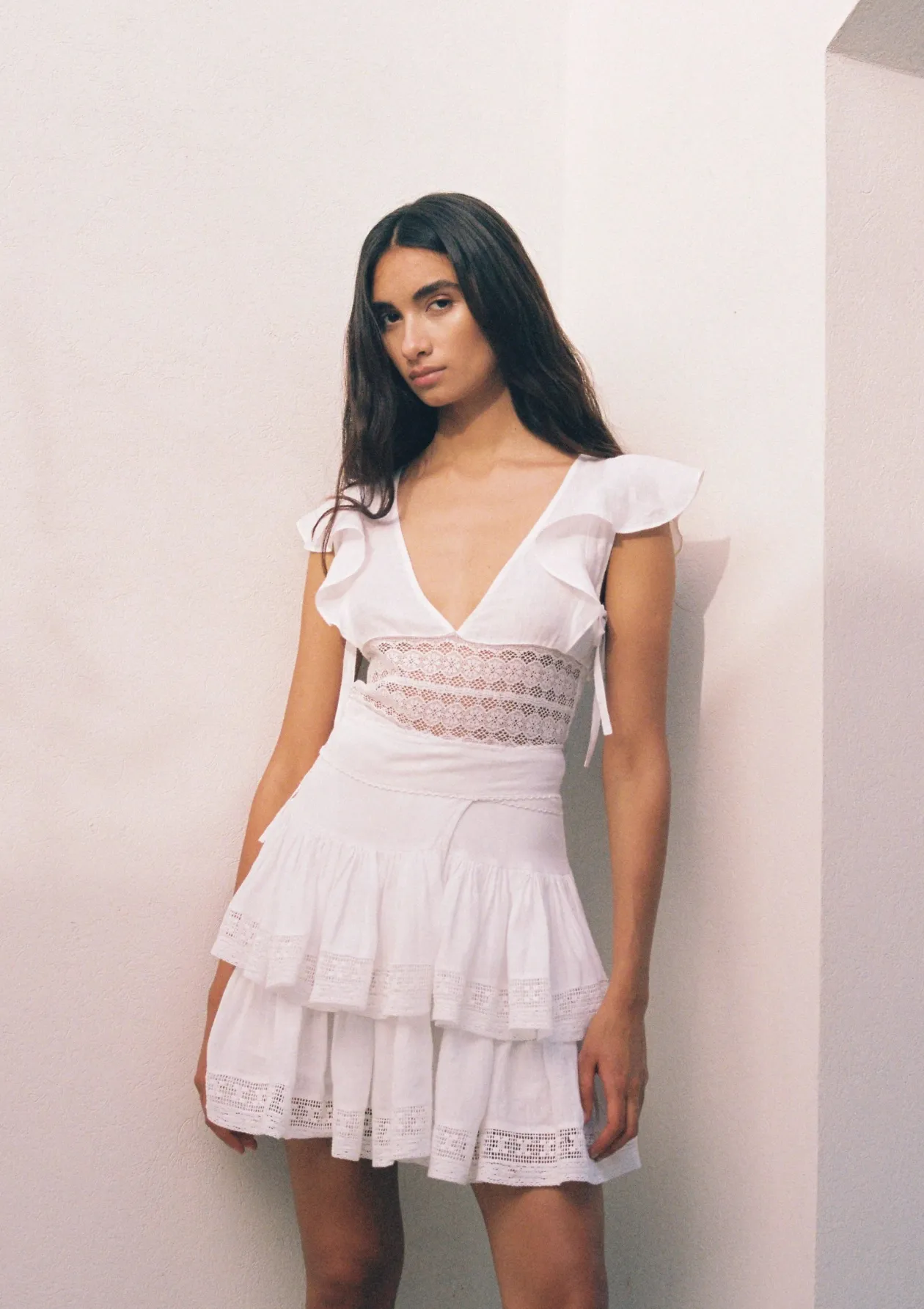 Maia Bergman Hadas Linen Dress in Ivory