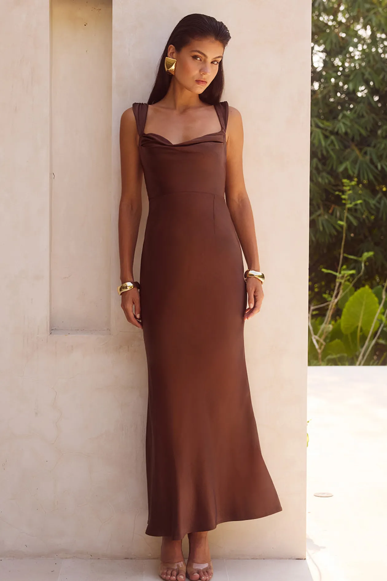 Margot Maxi Dress in Chocolate