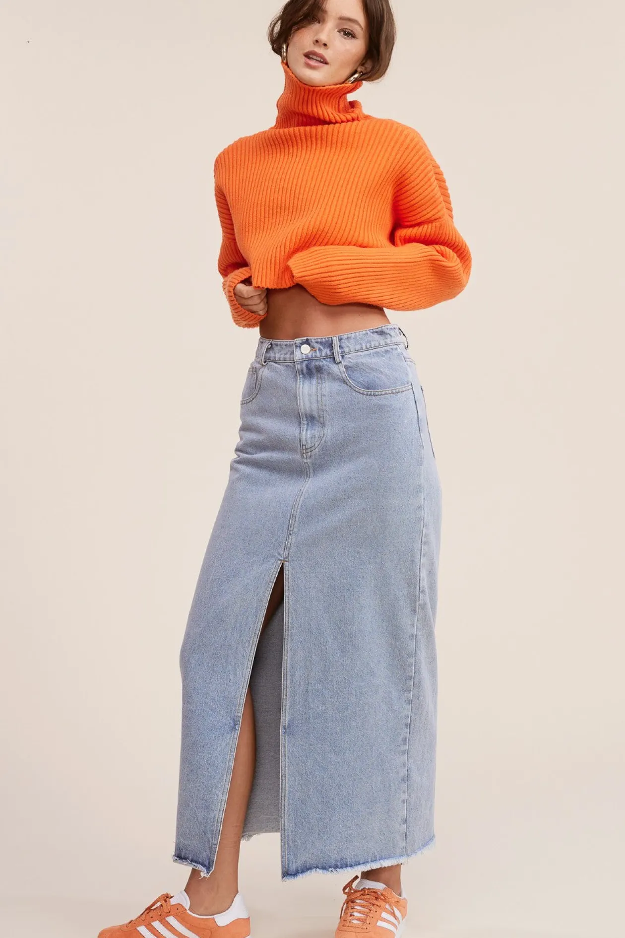 Mendoza Denim Midi Skirt