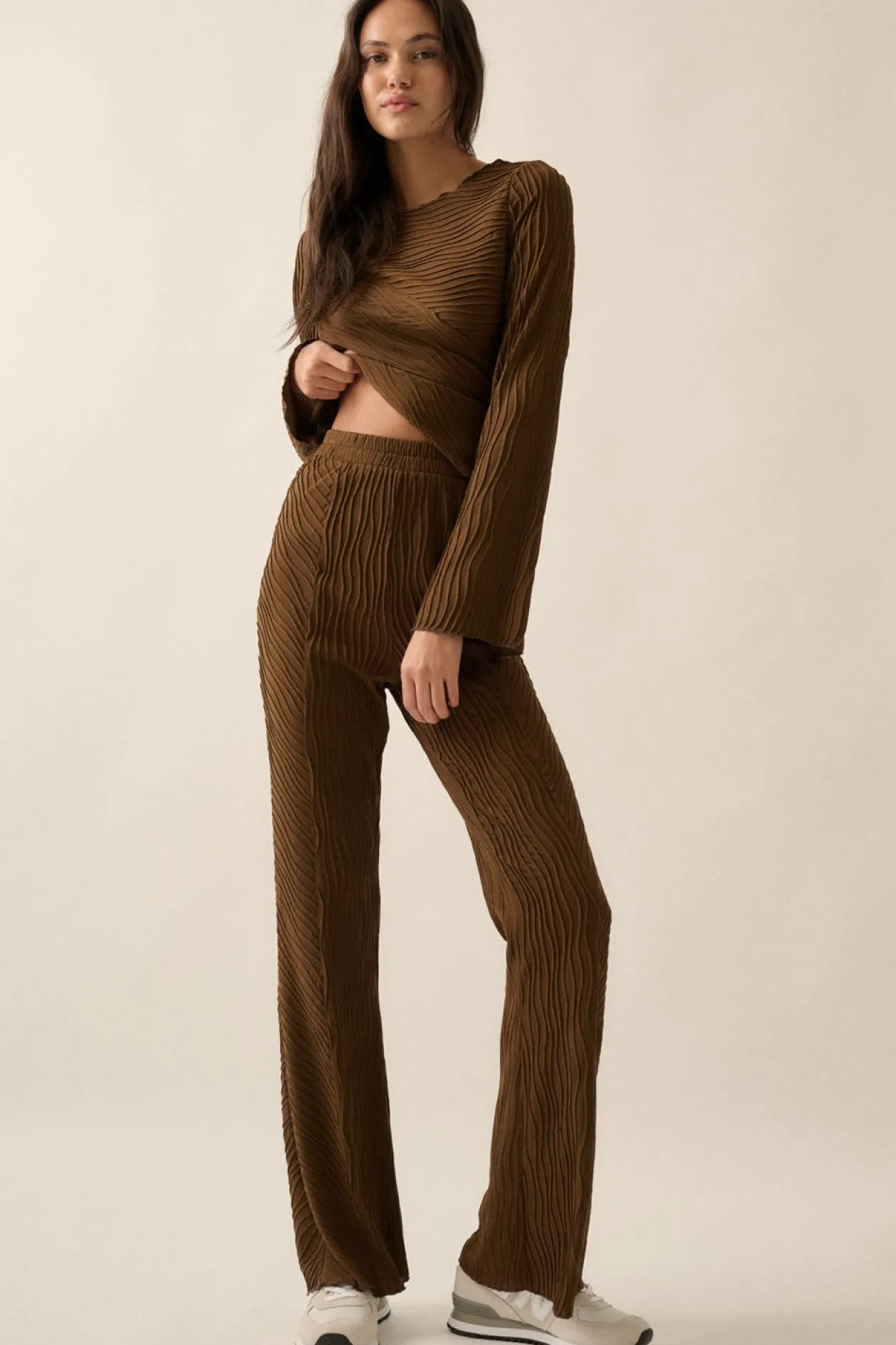 Mocha Flared Knit Pants