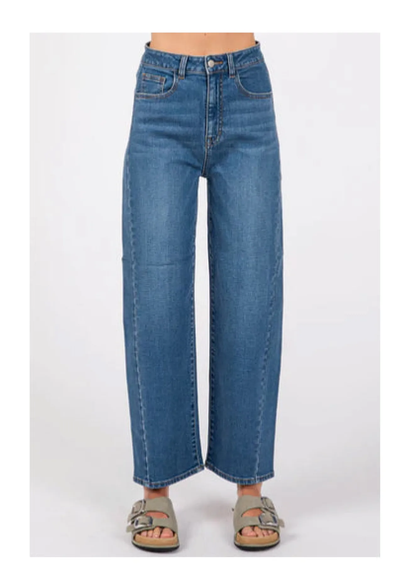 Modena Barrel Jean Medium Wash