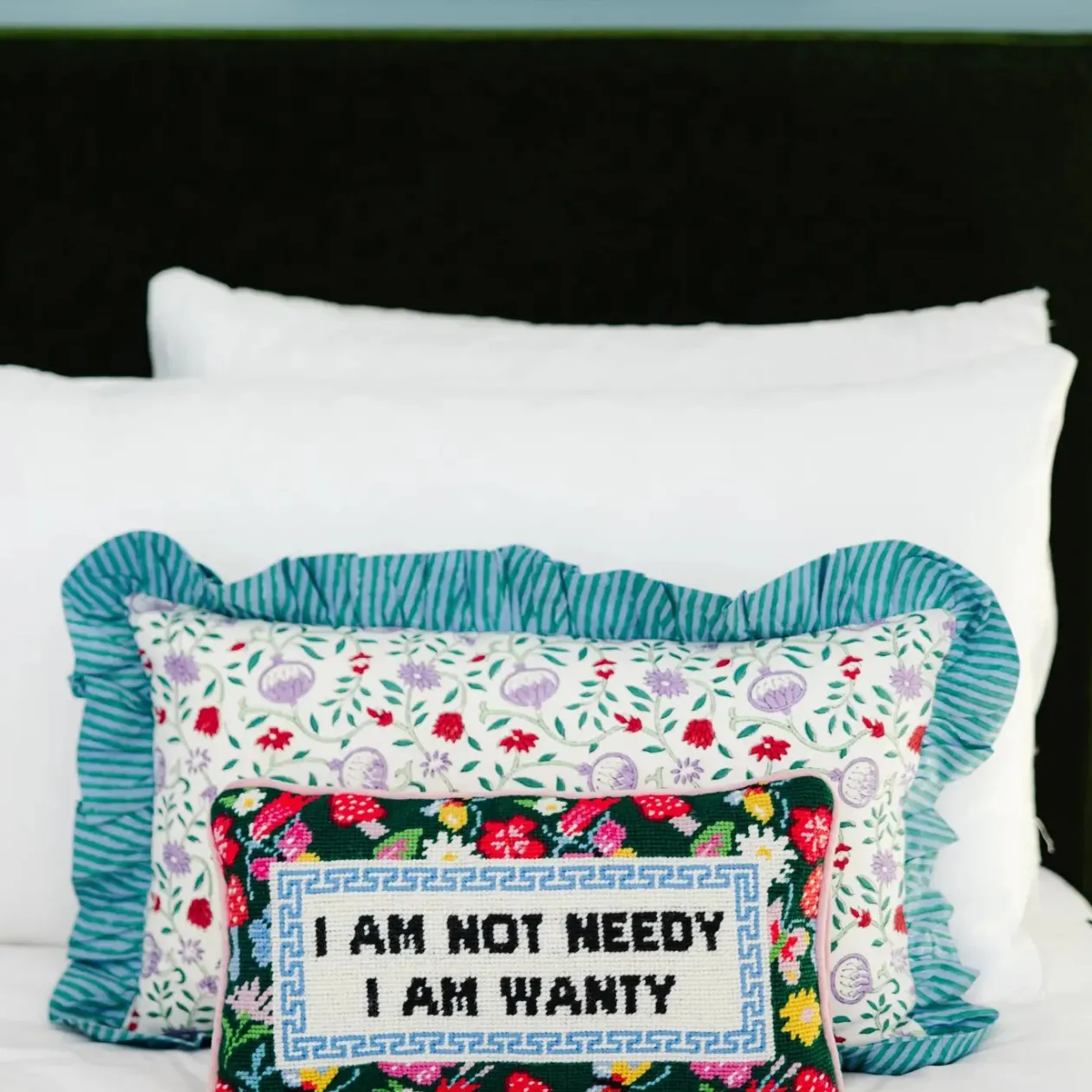 not_needy_needlepoint_pil_2.webp Not Needy Needlepoint Pillow