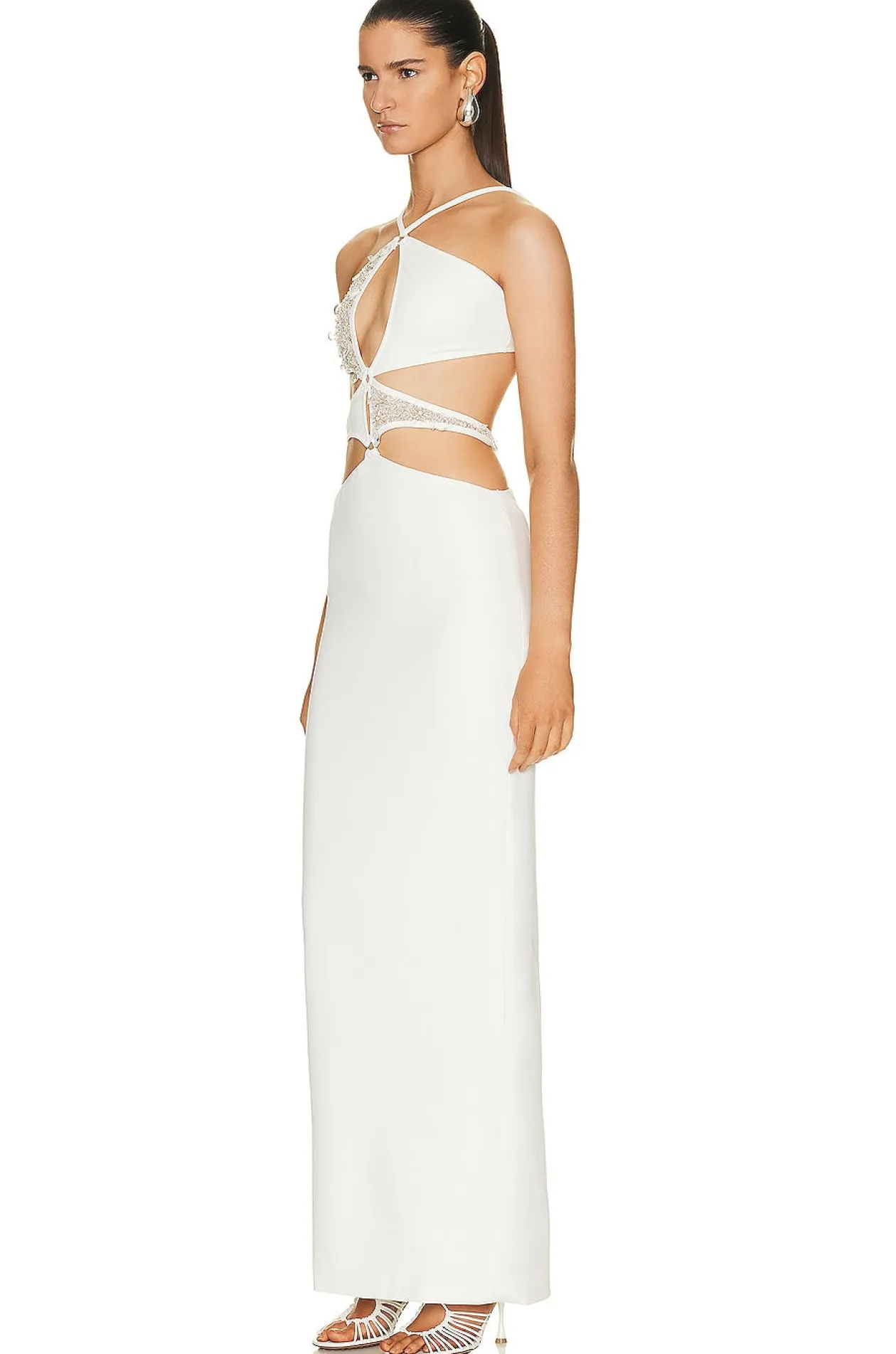 patbo_hand_beaded_asteris_2.webp PatBo Hand Beaded Asterisk Dress in White