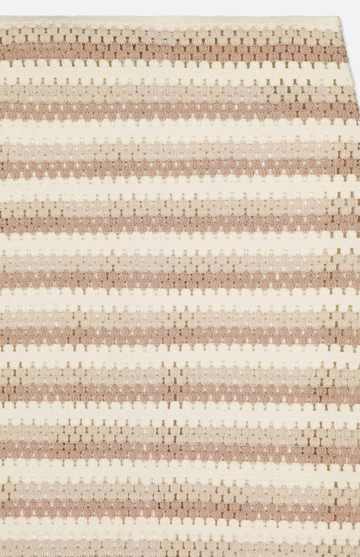 PatBo Striped Crochet Fringe Trim Maxi Skirt