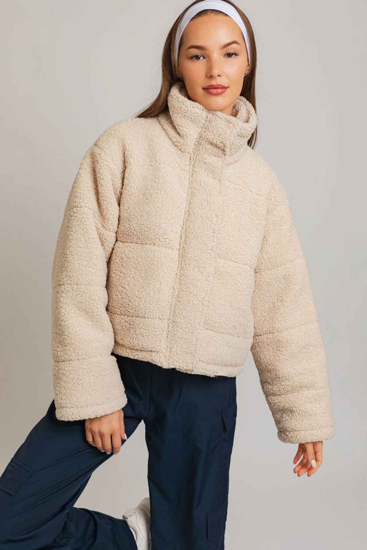 Quilted Sherpa Jacket