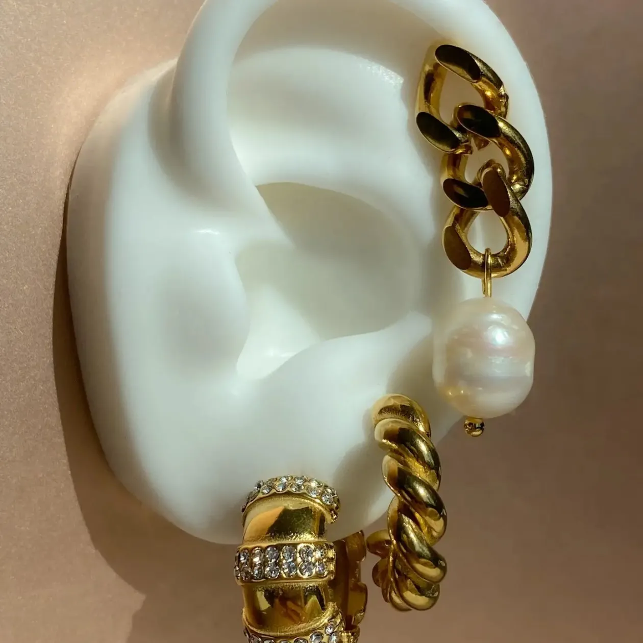 Ramona Gold Chunky Hoop Earrings